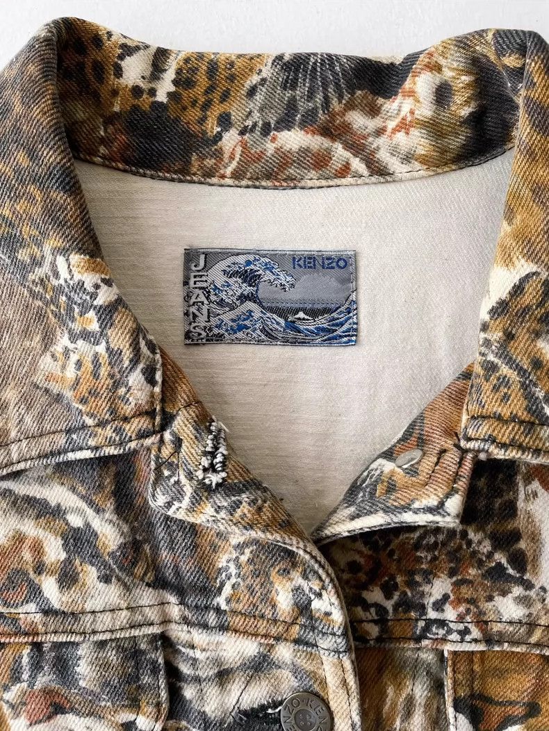 Kenzo Kenzo Denim Jacket with Animal Print Design- DMC Size US M / EU 48-50 / 2 - 4 Thumbnail