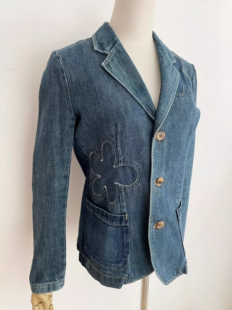 Undercover Floral Patchwork Denim Jacket by Undercover- DMC Size US M / EU 48-50 / 2 - 2 Thumbnail