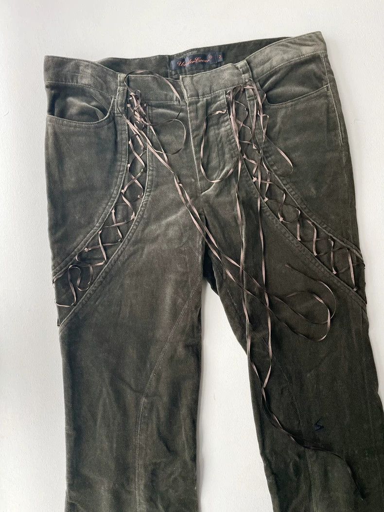 Undercover Undercover Punk Style Velvet Pants with Ribbon- DMC Size US 27 - 3 Thumbnail
