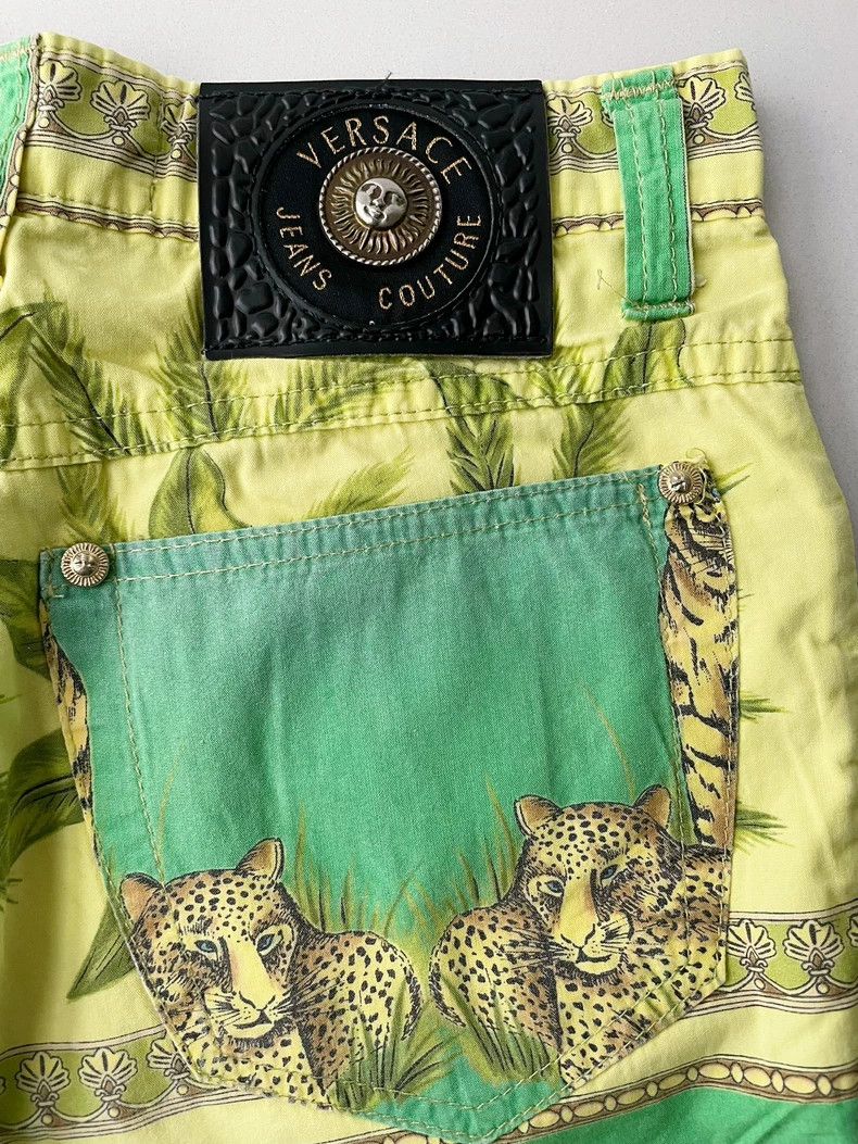 Versace Versace Jungle Print High-Waisted Pants- DMC Size US 27 - 6 Thumbnail