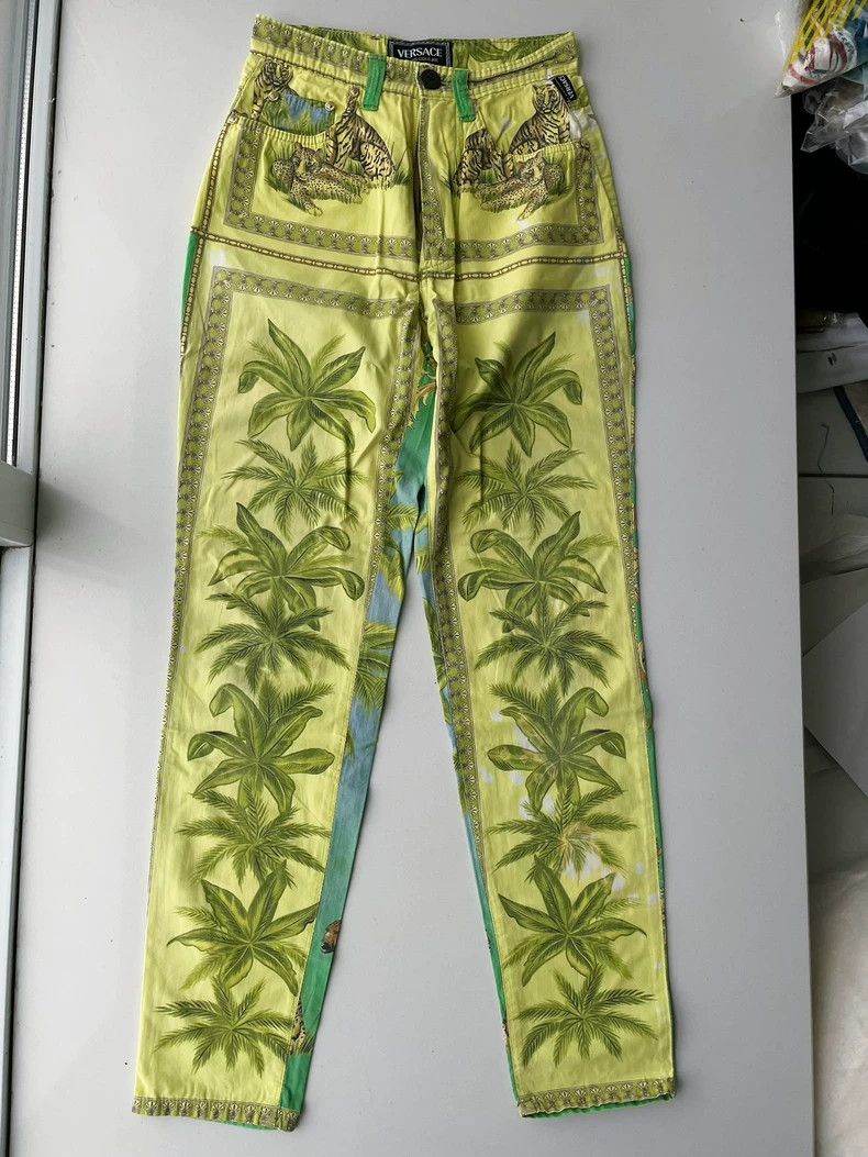 Versace Versace Jungle Print High-Waisted Pants- DMC Size US 27 - 2 Thumbnail