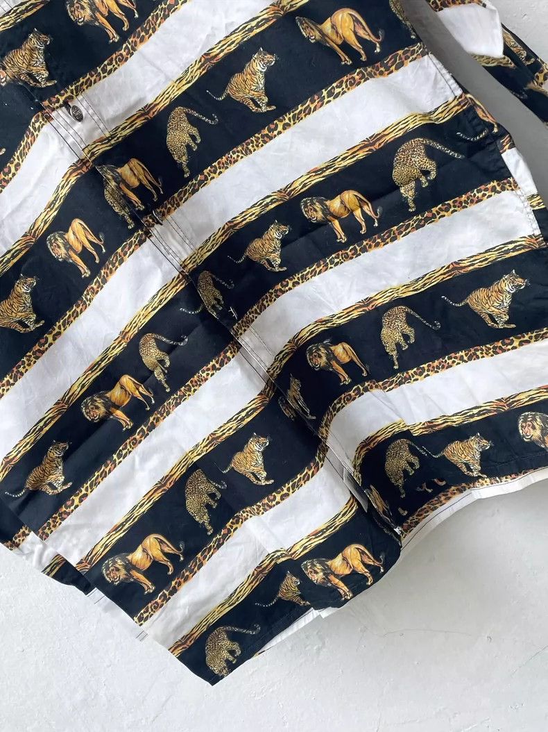 Versace Versace 90s Jungle Animal Print Shirt- DMC Size US S / EU 44-46 / 1 - 4 Thumbnail