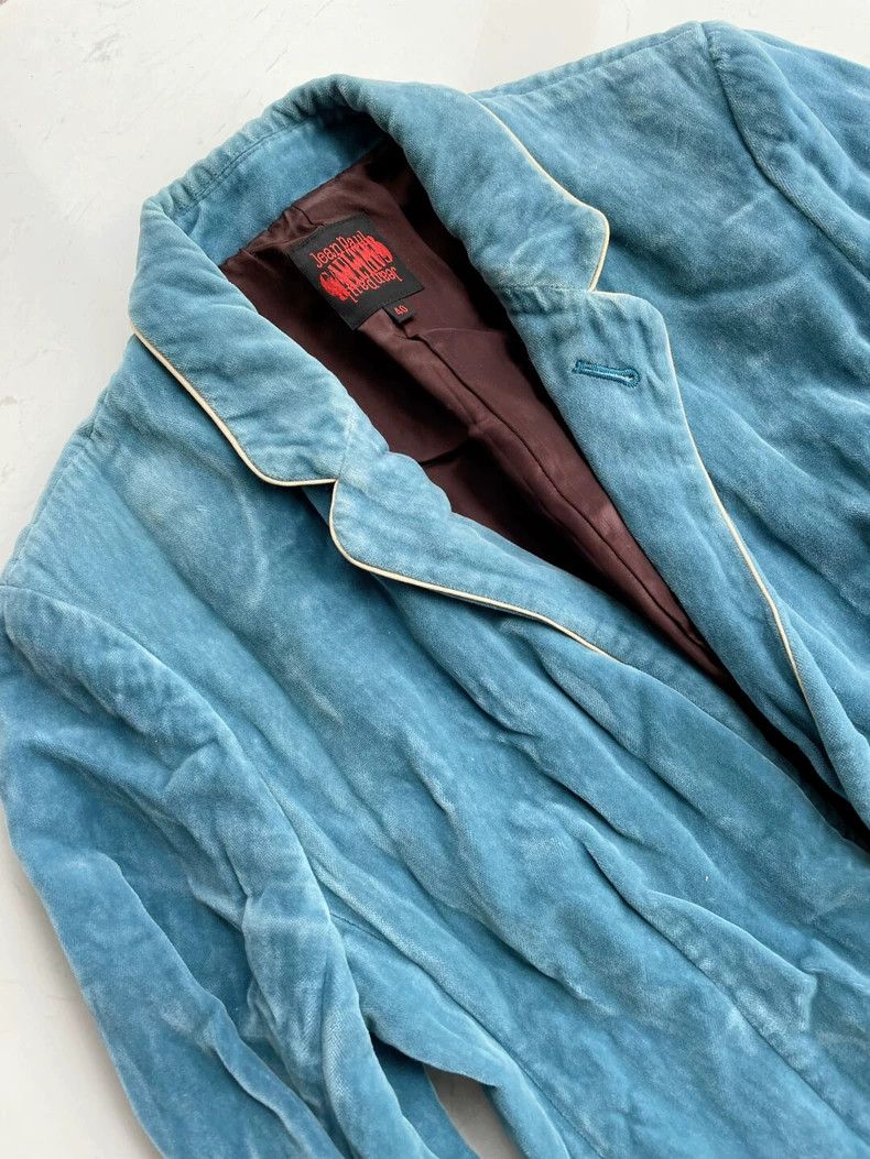 Jean Paul Gaultier Jean Paul Gaultier Blue Velvet Blazer Jacket- DMC Size US M / EU 48-50 / 2 - 4 Thumbnail