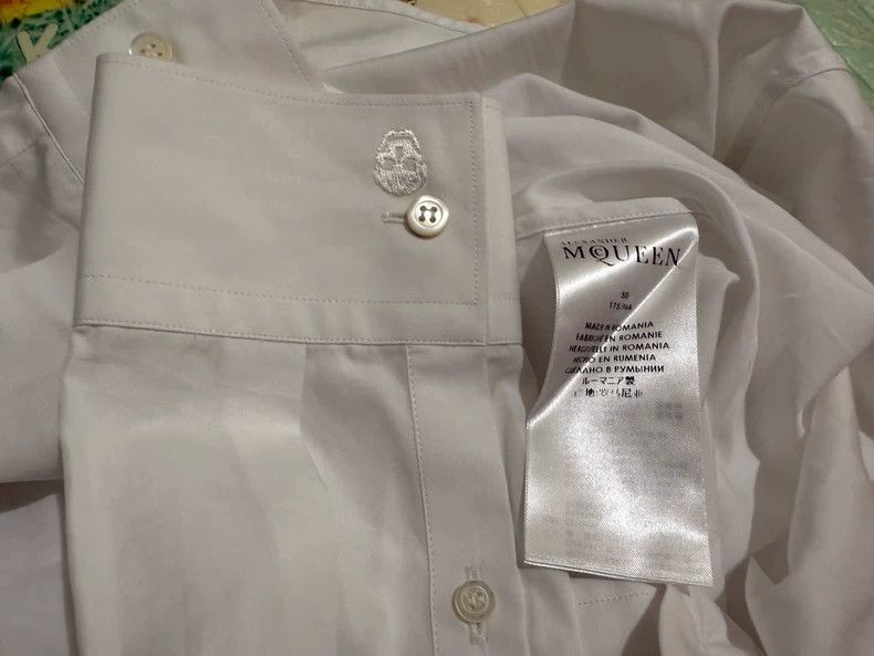 Alexander McQueen Alexander McQueen White Long Sleeve Shirt- DMC Size US L / EU 52-54 / 3 - 5 Thumbnail