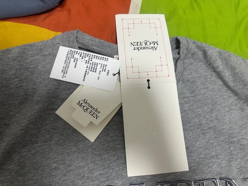 Alexander McQueen Alexander McQueen Gray Short Sleeve T-Shirt- DMC Size US XL / EU 56 / 4 - 4 Thumbnail