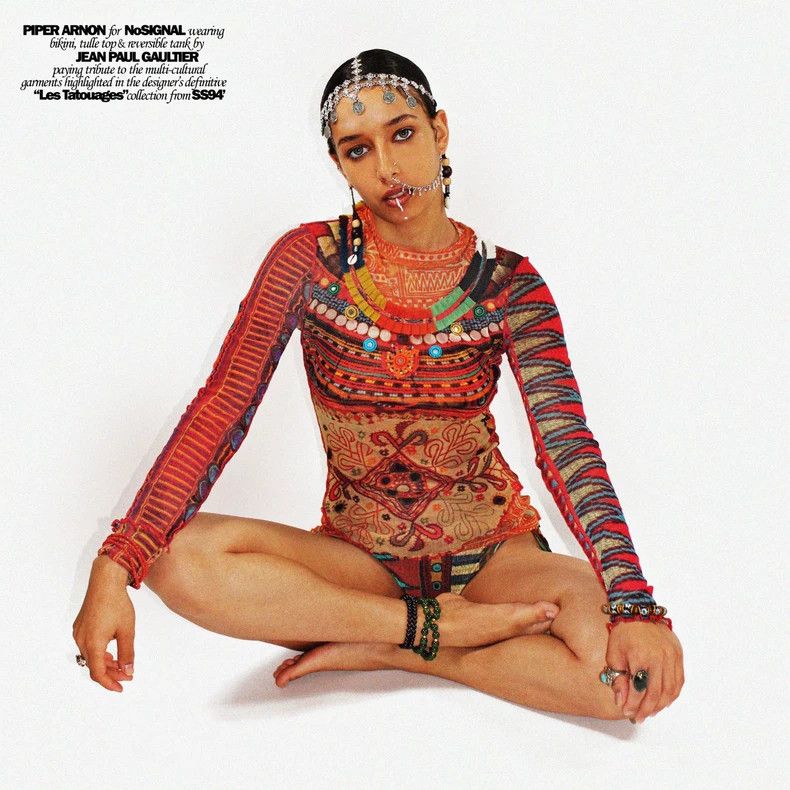 Jean Paul Gaultier／ shirt／ethnic Jean Paul Gaultier Ethnic Print Mesh Shirt- DMC