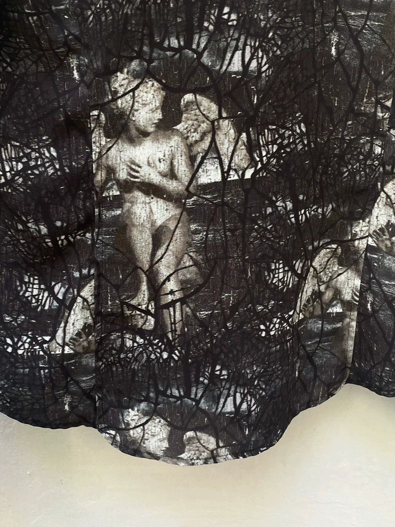 Jean Paul Gaultier Angel Statue Mesh Shirt- DMC