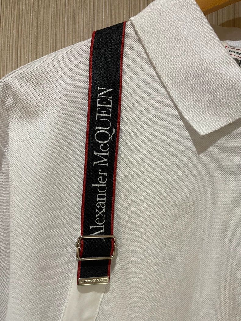 Alexander McQueen Alexander McQueen White Short Sleeve Polo Shirt- DMC Size US L / EU 52-54 / 3 - 2 Thumbnail