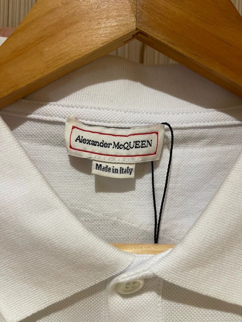 Alexander McQueen Alexander McQueen White Short Sleeve Polo Shirt- DMC Size US L / EU 52-54 / 3 - 3 Thumbnail