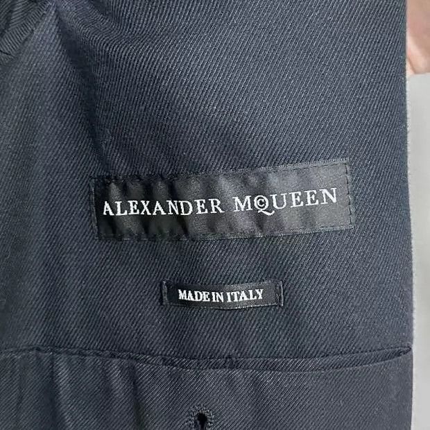 Alexander McQueen Black Double-Collar Wool Coat by Alexander McQueen- DMC Size US L / EU 52-54 / 3 - 4 Thumbnail