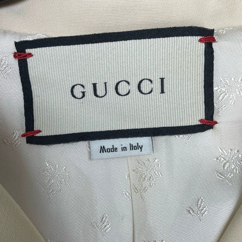 Gucci Gucci Short Beige Jacket with Logo Embroidery- DMC Size US S / EU 44-46 / 1 - 3 Thumbnail