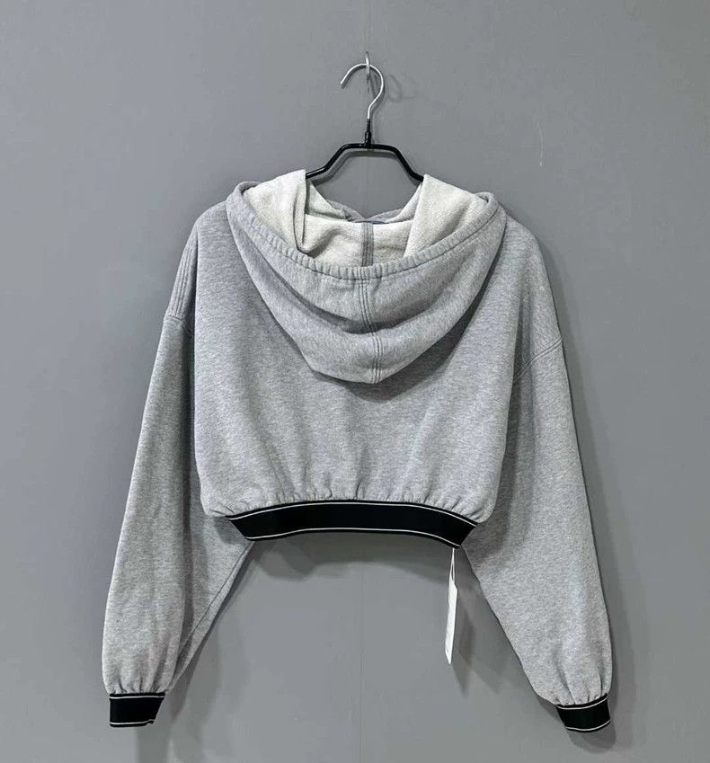 Prada Gray Cropped Hoodie from PRADA- DMC Size US XS / EU 42 / 0 - 3 Thumbnail