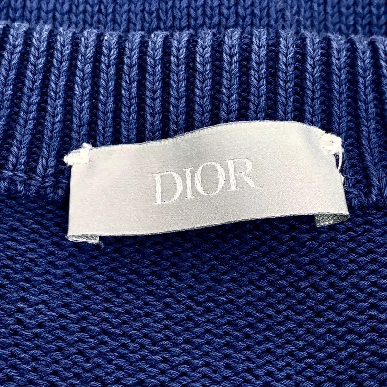 Dior Dior Deep Blue Logo Knit Sweater- DMC Size US L / EU 52-54 / 3 - 6 Thumbnail