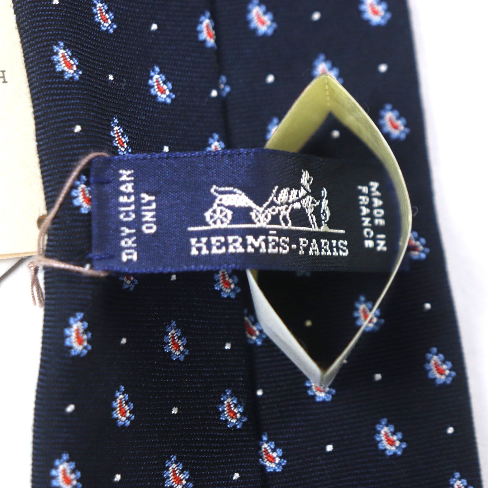 Hermes Hermes Hermes Cravat Paisley Dot Silk Cotton Tie Cotton Necktie DUTY FREE for USA Size ONE SIZE - 6 Thumbnail