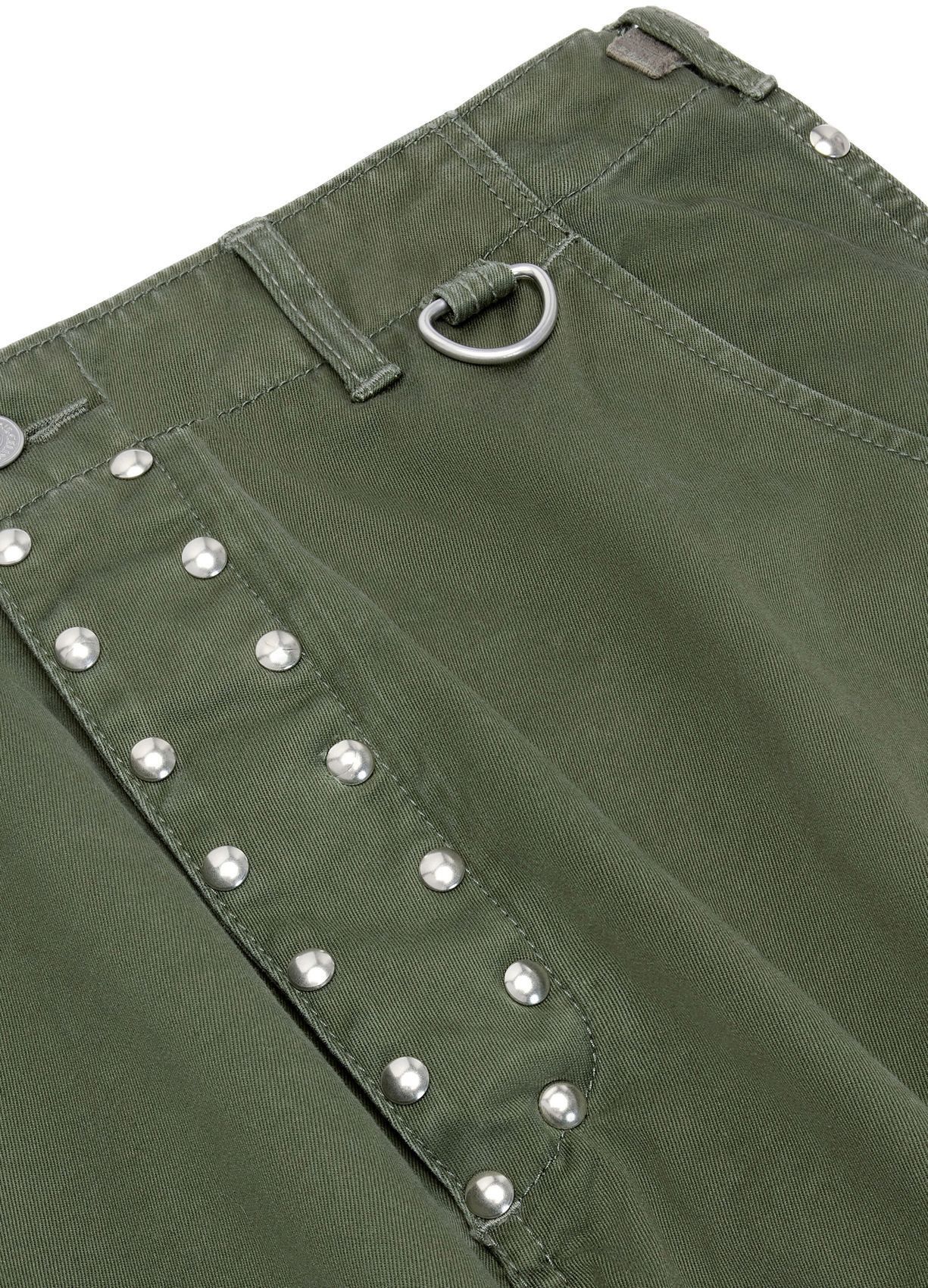 Celine studs cargo shorts in cotton kaki Size US 30 / EU 46 - 2 Thumbnail