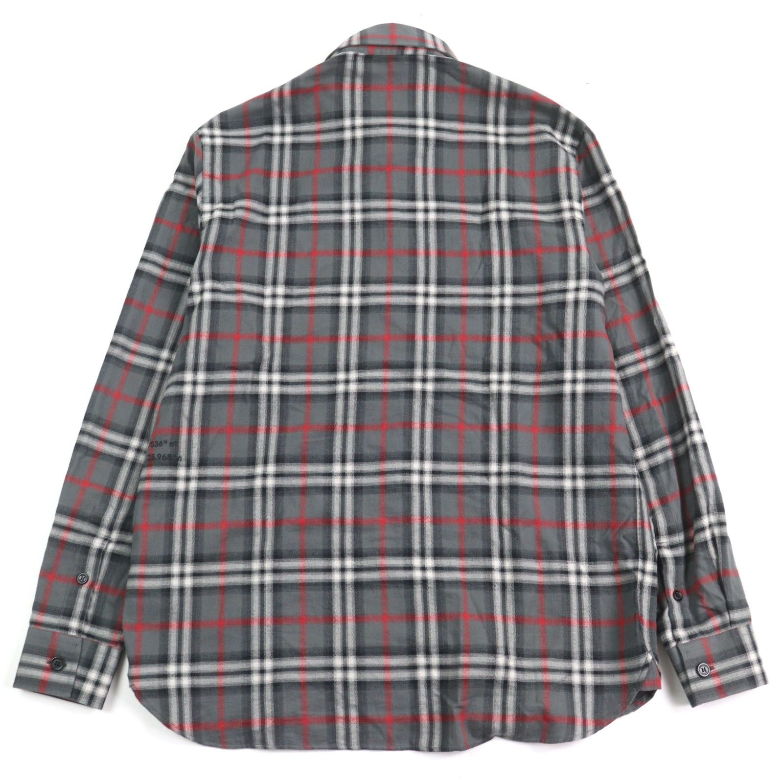 Burberry Burberry Burberry London 8057292 Cotton Embroidered Blur Check Button-Down Flannel Shirt Cotton Dress Shirt 8057292 DUTY FREE for USA Size ONE SIZE - 3 Thumbnail