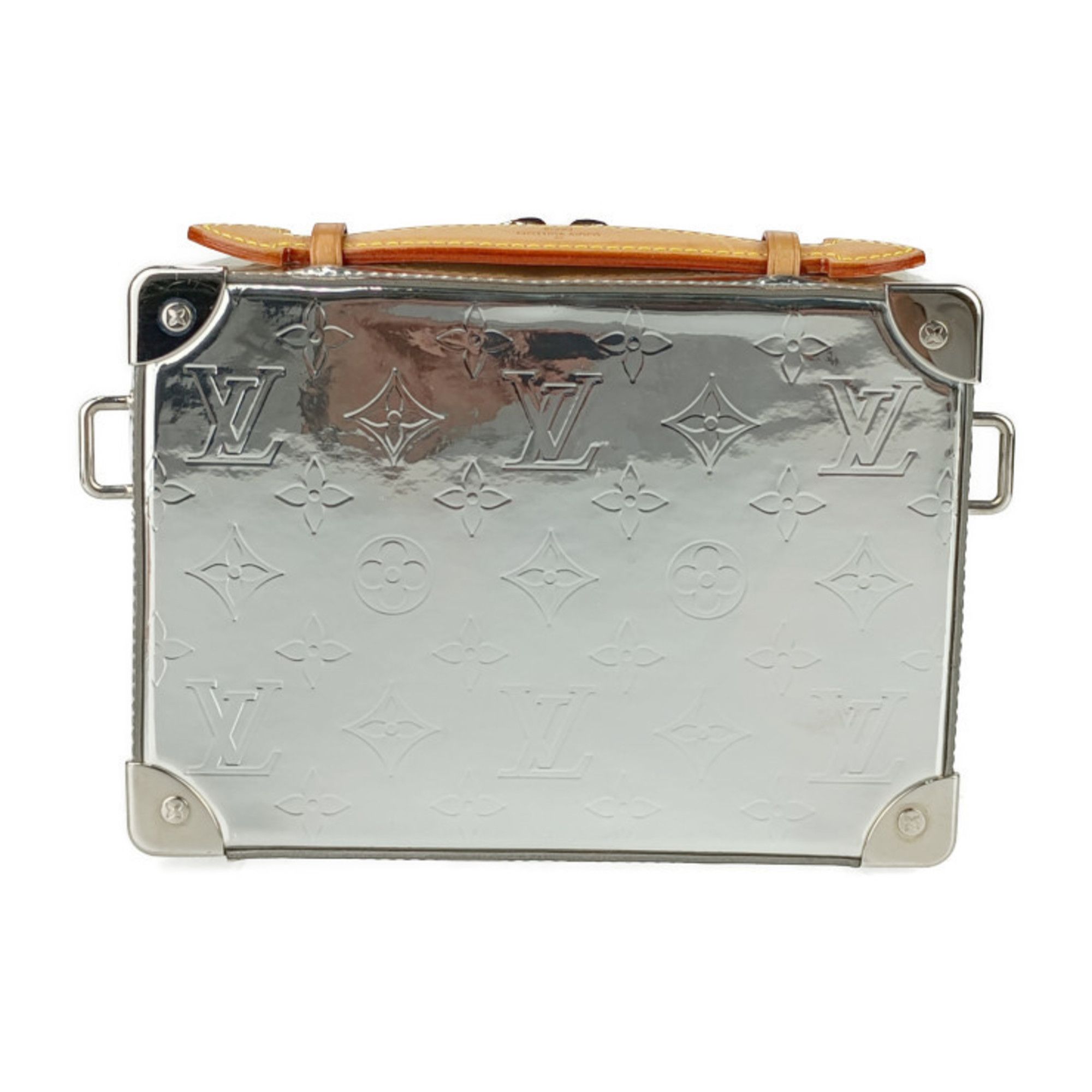 Louis Vuitton Louis Vuitton Shoulder Bag Monogram Mirror Handle Soft Trunk M45885 Silver Coated Canvas Men's Handbag Crossbody Size ONE SIZE - 3 Thumbnail