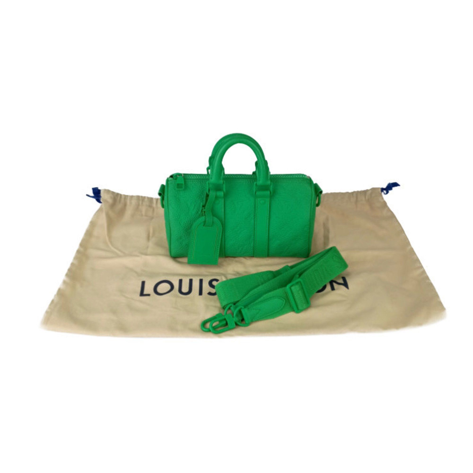 Louis Vuitton Louis Vuitton Handbag Keepall Bandouliere 25 M20929 MINTY GREEN Green Taurillon Monogram Leather Women's Mini Boston Shoulder Bag Size ONE SIZE - 10 Thumbnail