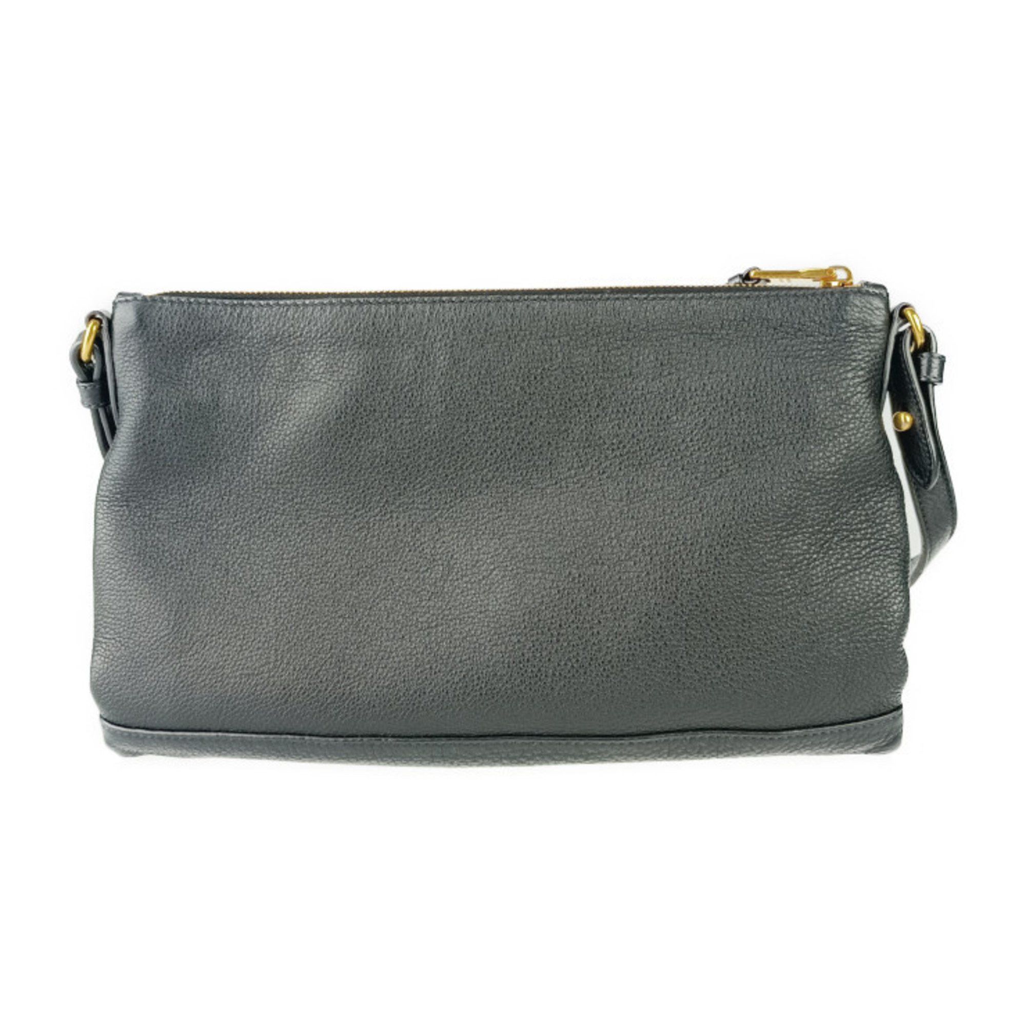 Prada Prada Shoulder Bag Crossbody 1BH050 Black VIT.DAINO Leather Women's with Replacement Strap Size ONE SIZE - 3 Thumbnail