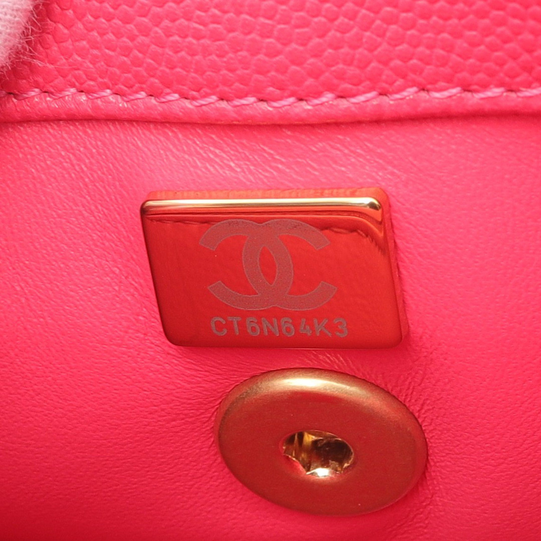 Chanel Chanel Coco Handle Flap Matelasse Handbag Caviar Skin Pink Gold Hardware Size ONE SIZE - 5 Thumbnail