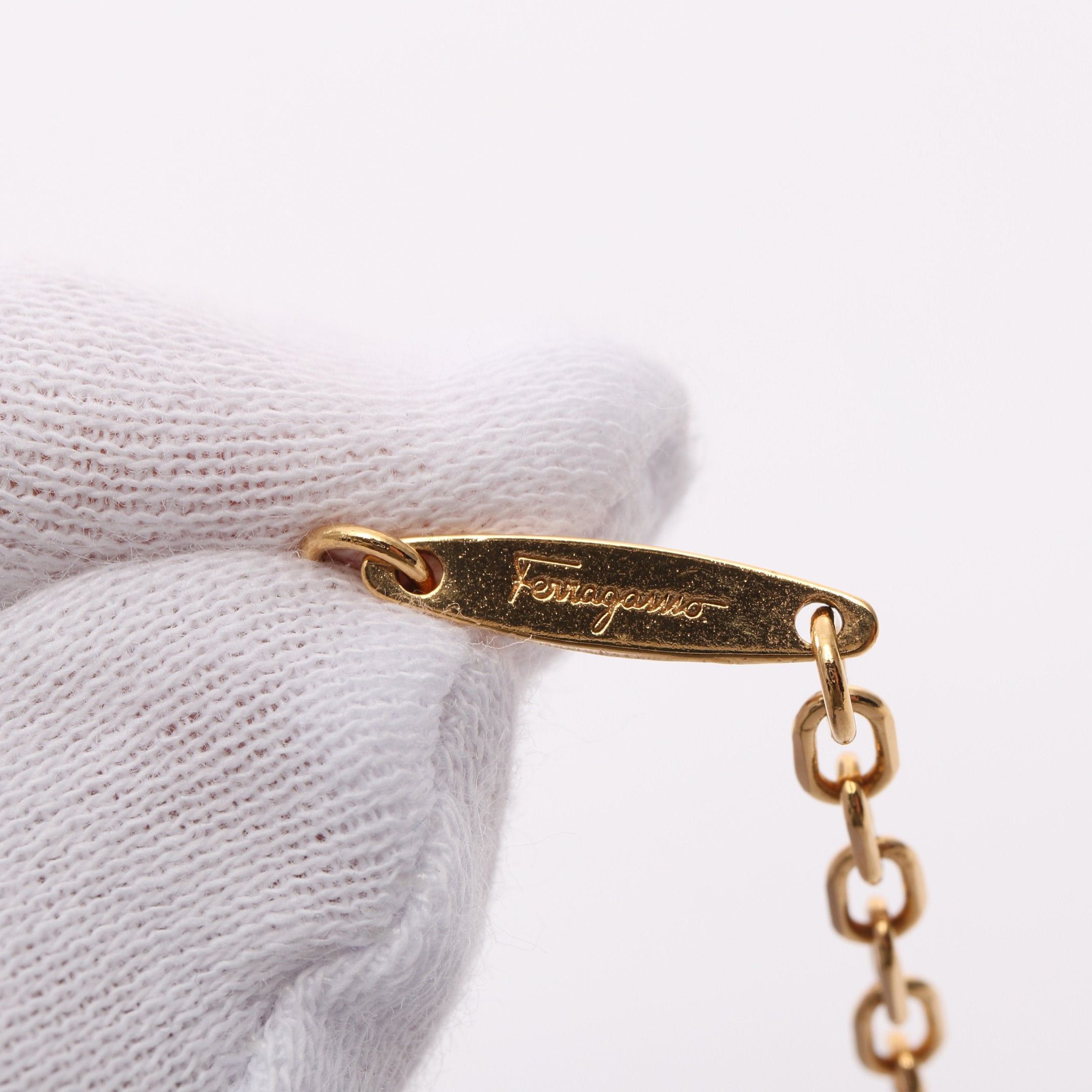 Salvatore Ferragamo Salvatore Ferragamo Vara Ribbon Necklace Gp Gold Size ONE SIZE - 5 Thumbnail