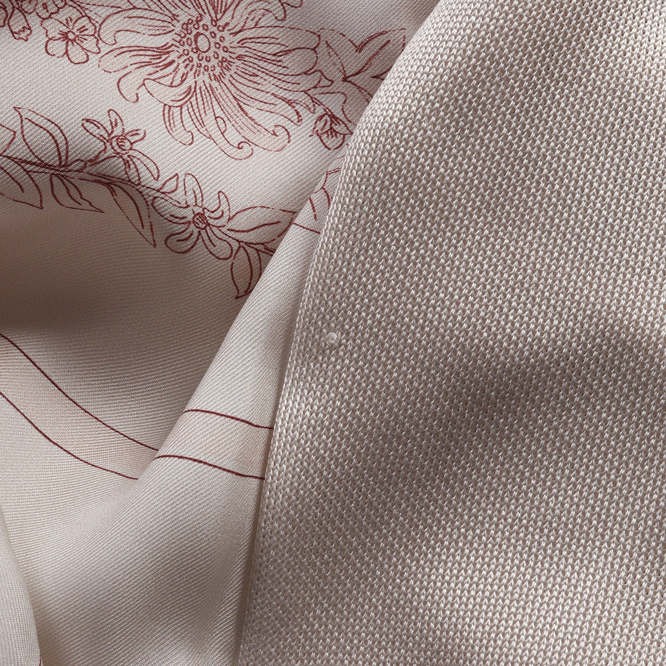 Hermes Hermes Brides De Gala En Fleurs Twill Laine One Piece Silk Pink Beige 25Ss Size ONE SIZE - 6 Thumbnail