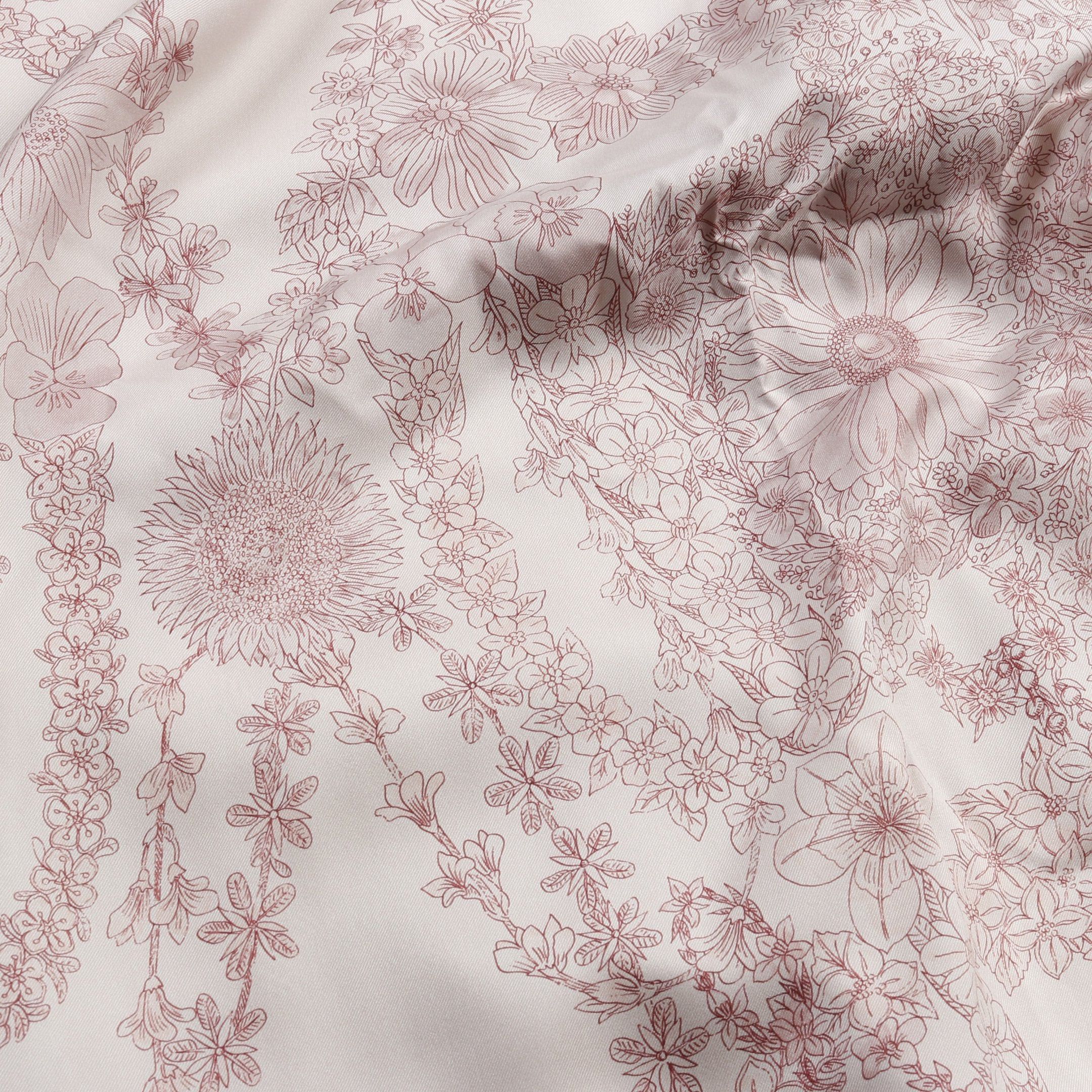 Hermes Hermes Brides De Gala En Fleurs Twill Laine One Piece Silk Pink Beige 25Ss Size ONE SIZE - 7 Thumbnail