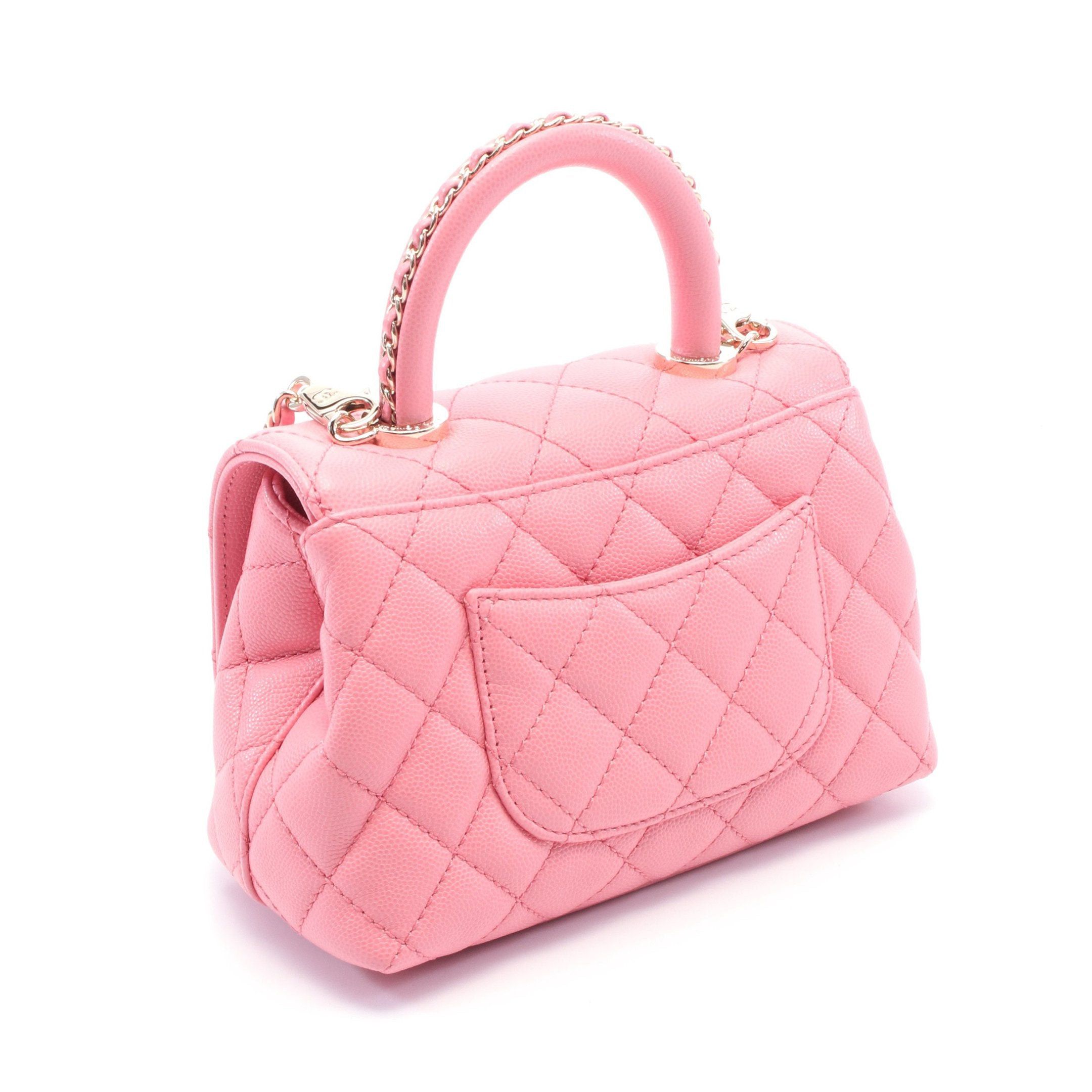 Chanel Chanel Coco Handle Xxs Top Handbag Caviar Skin Pink Gold Hardware Size ONE SIZE - 2 Thumbnail