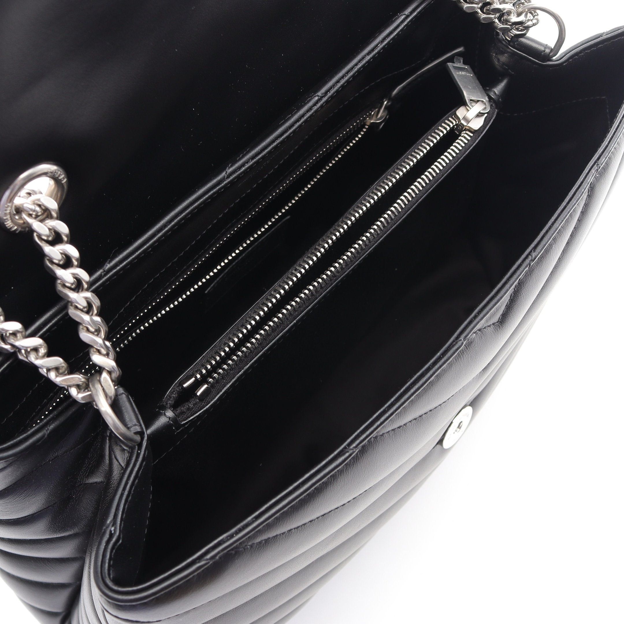 Yves Saint Laurent Yves Saint Laurent Chain Shoulder Bag Tote Leather Black Size ONE SIZE - 3 Thumbnail