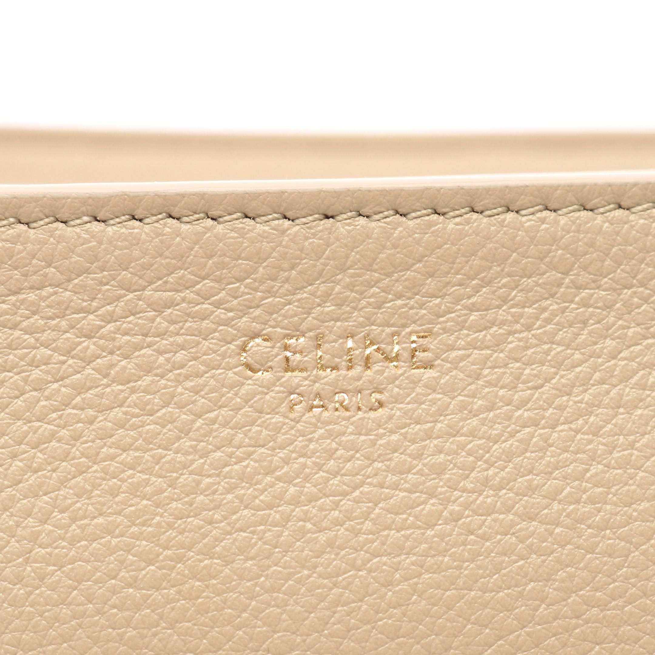 Celine Celine Medium Nino Handbag Leather Gray Beige Size ONE SIZE - 4 Thumbnail