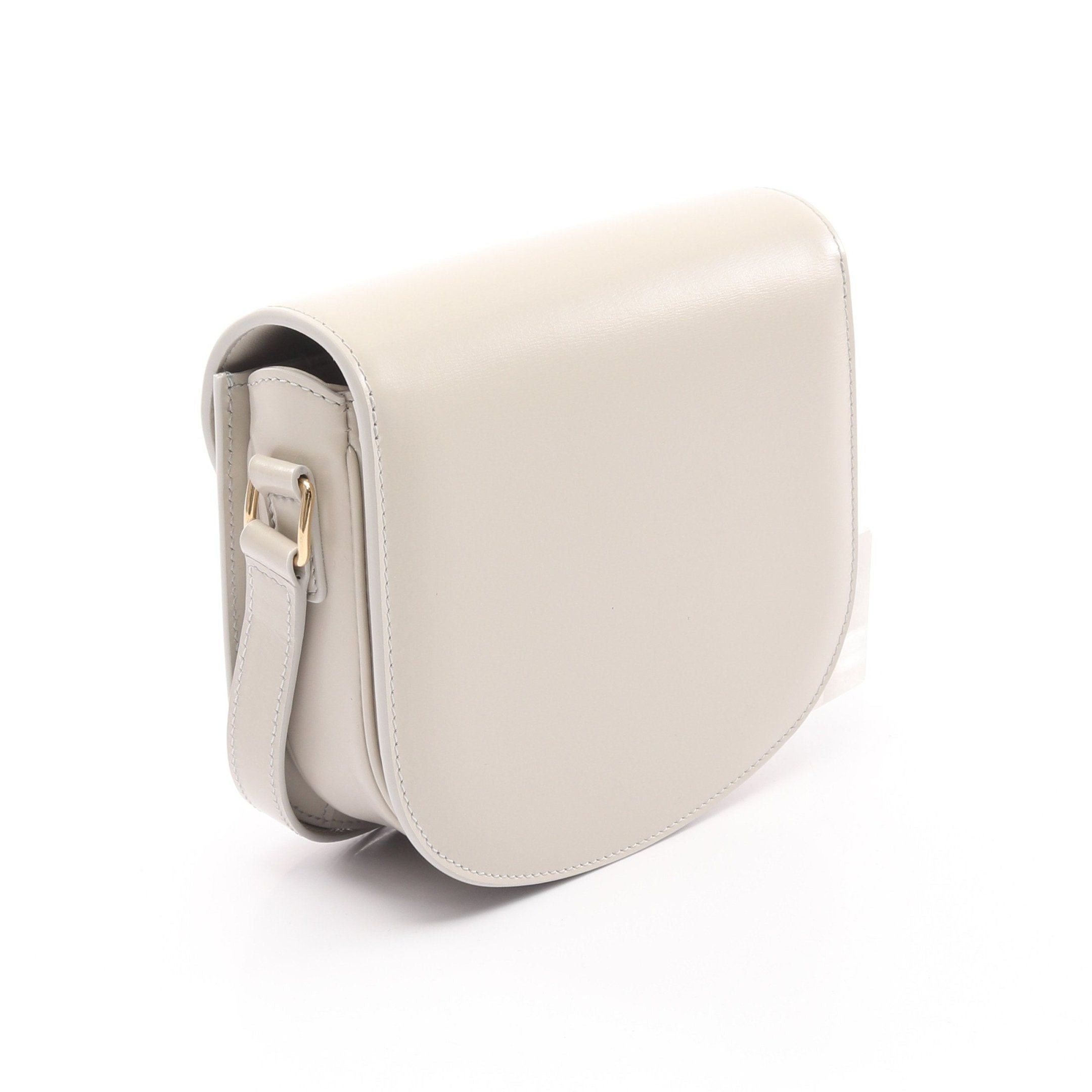 Celine Celine Teen Buzas Triomphe Shoulder Bag Leather Ivory Size ONE SIZE - 2 Thumbnail