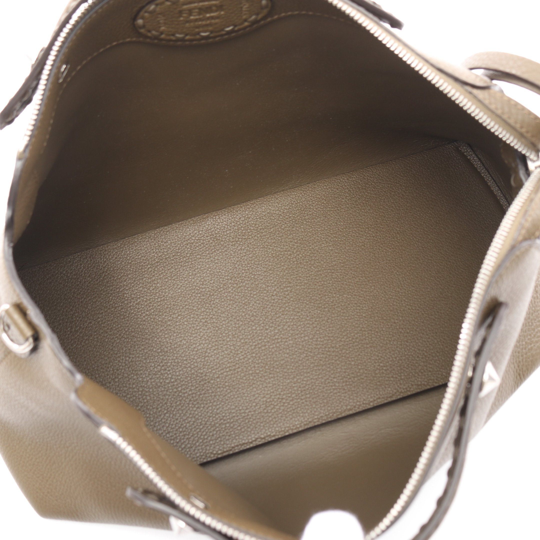 Fendi Fendi Bi The Way Selleria Large Handbag Leather Khaki Brown Size ONE SIZE - 3 Thumbnail