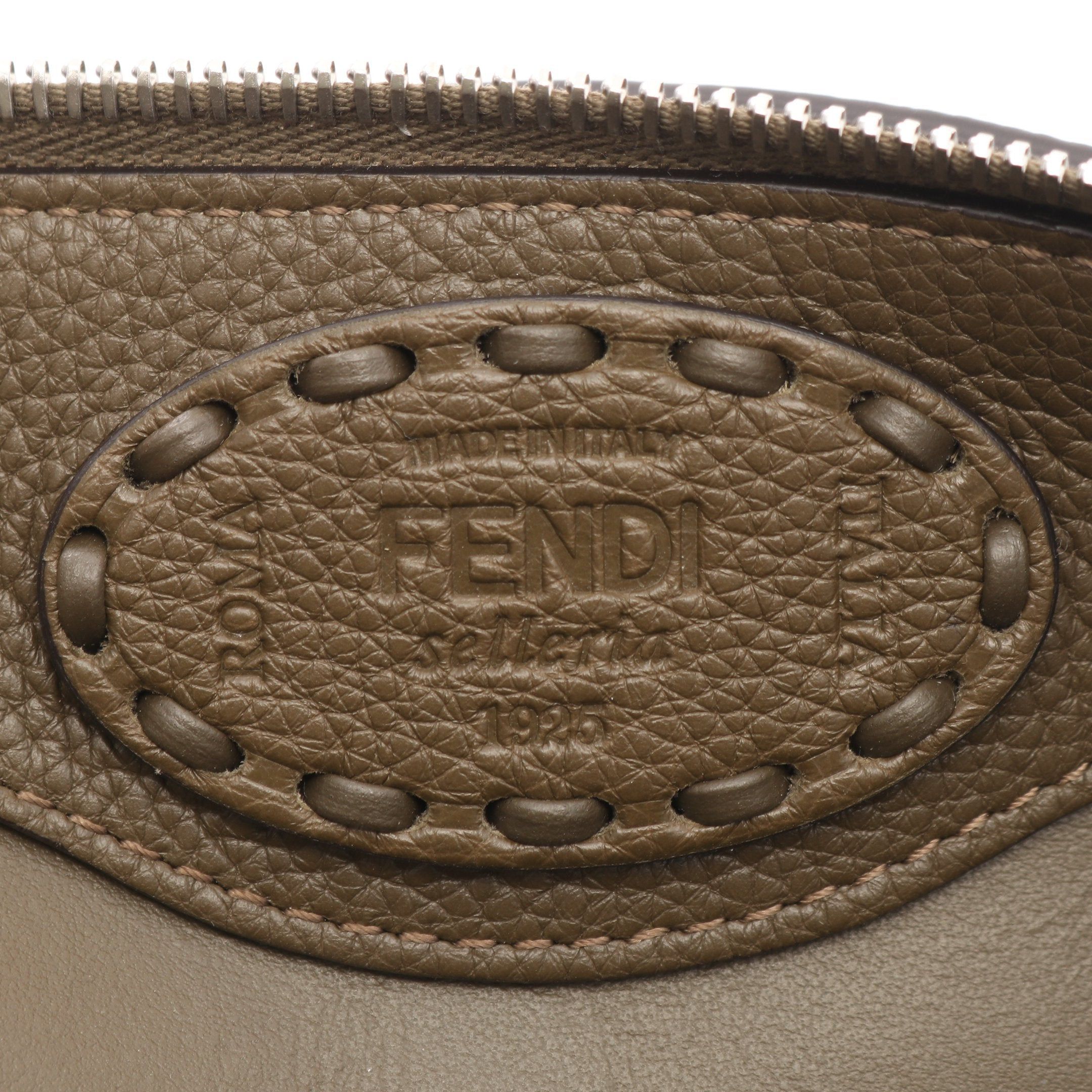 Fendi Fendi Bi The Way Selleria Large Handbag Leather Khaki Brown Size ONE SIZE - 4 Thumbnail