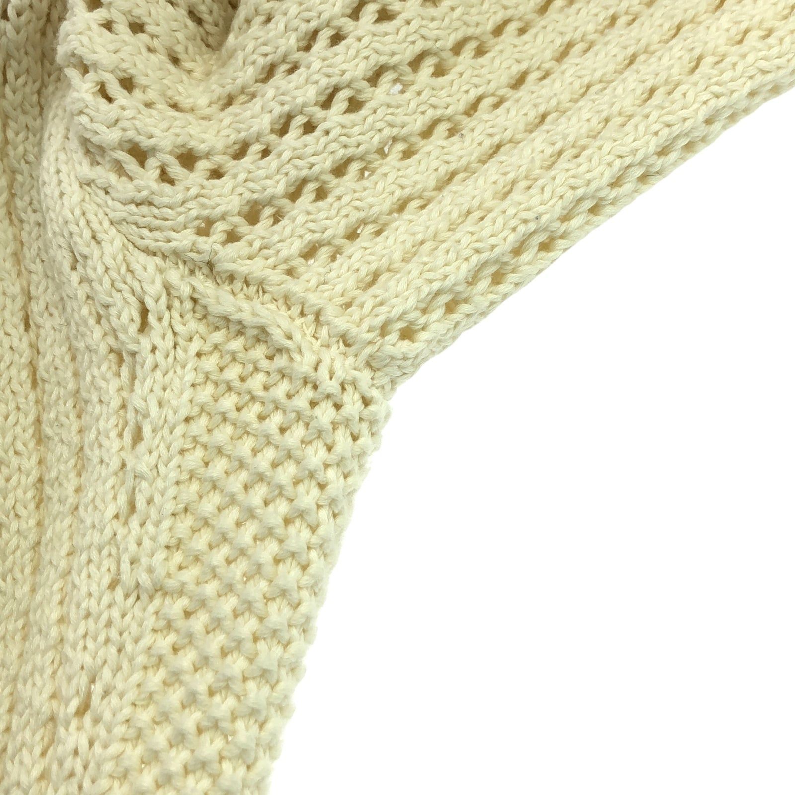 Chanel Chanel Knitted Jacket Knit Cotton Ivory Size ONE SIZE - 7 Thumbnail