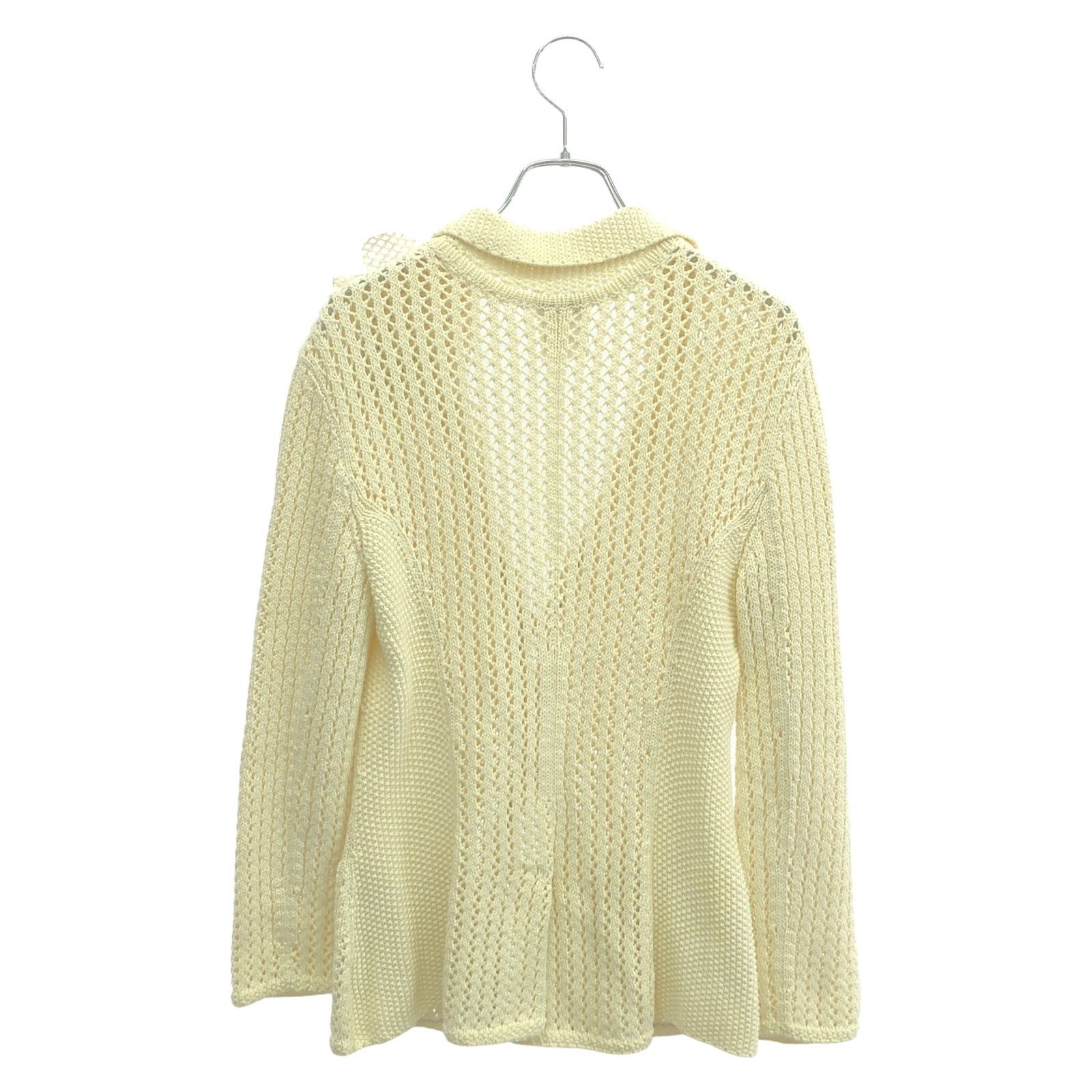 Chanel Chanel Knitted Jacket Knit Cotton Ivory Size ONE SIZE - 2 Thumbnail