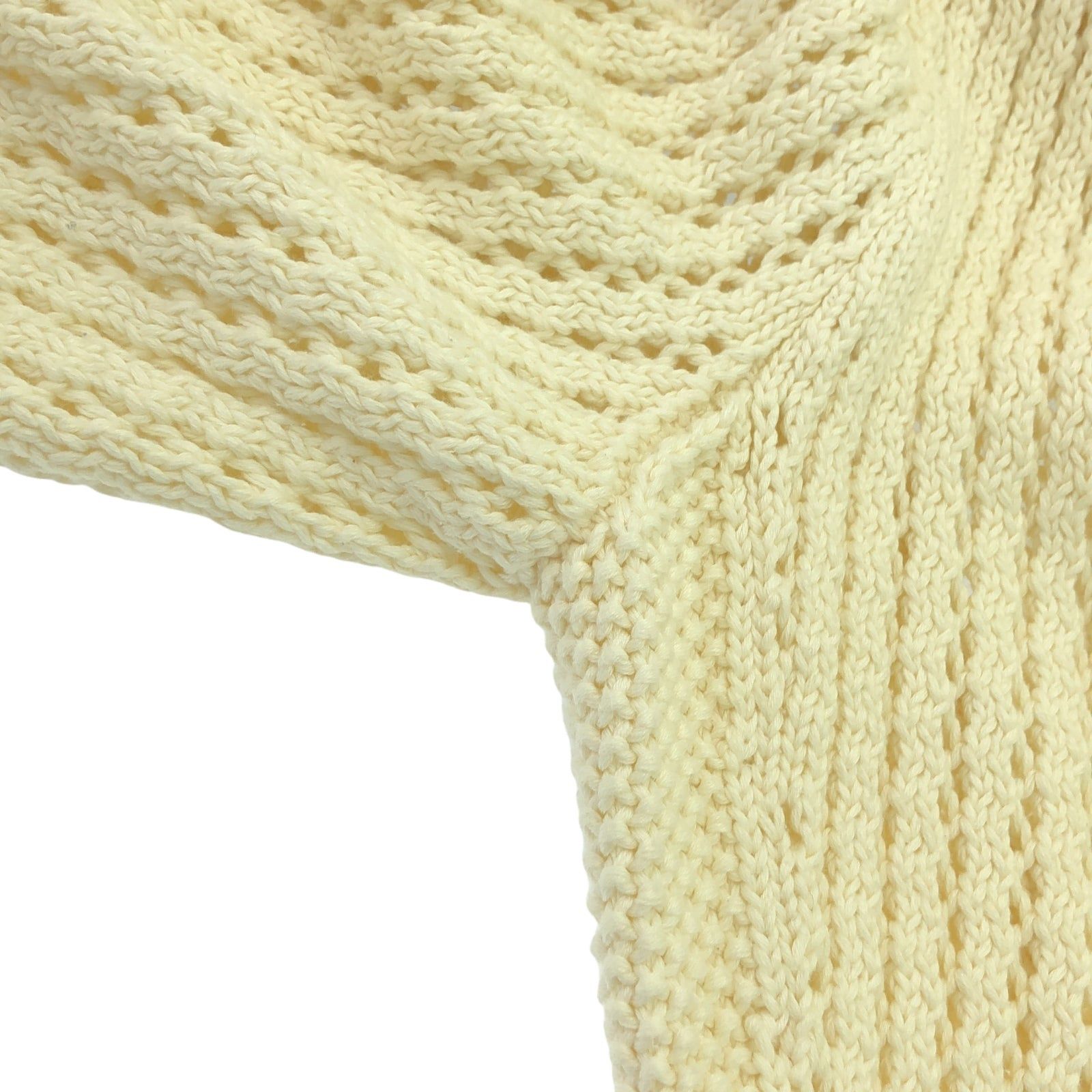 Chanel Chanel Knitted Jacket Knit Cotton Ivory Size ONE SIZE - 8 Thumbnail