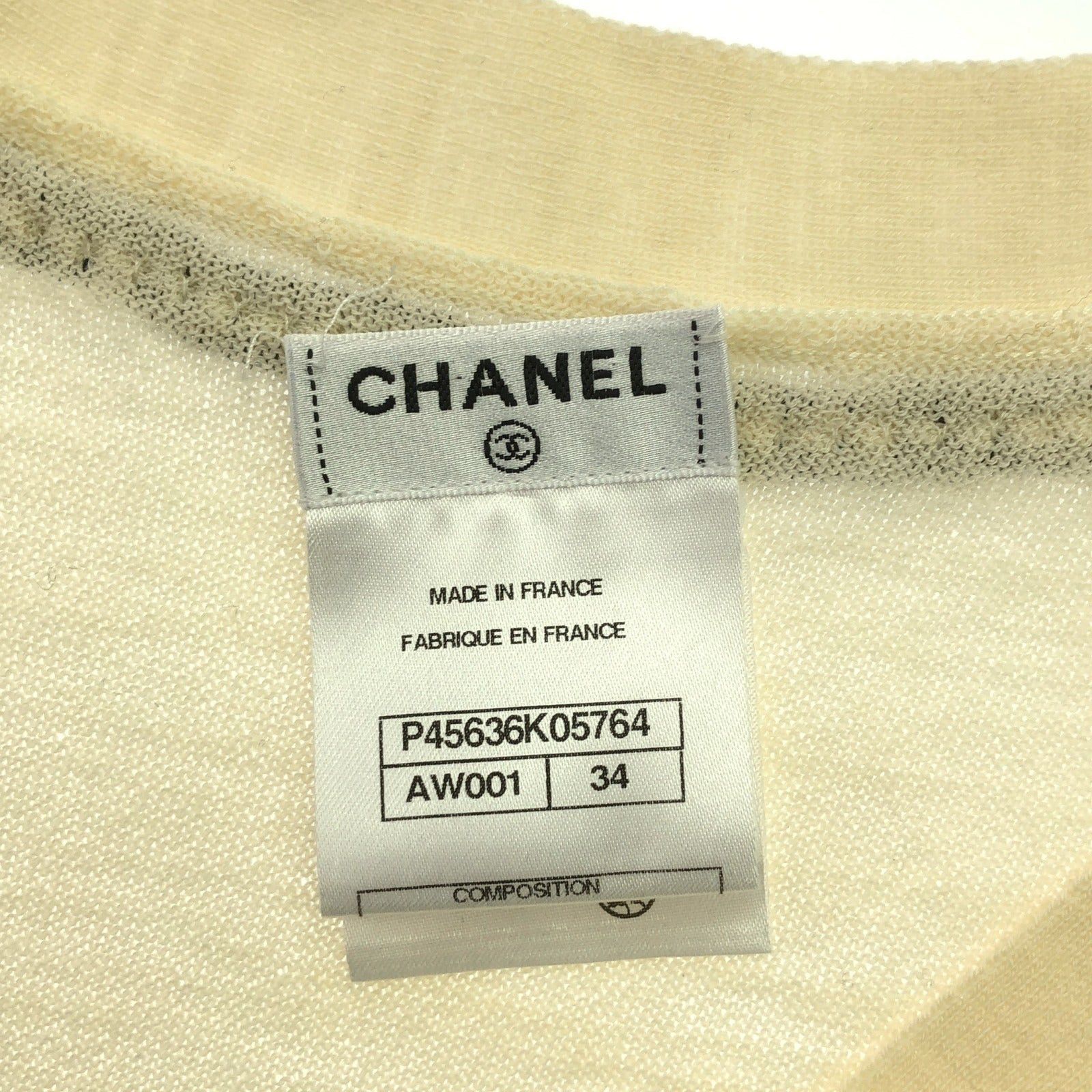 Chanel Chanel Cardigan Wool Ivory Size ONE SIZE - 5 Thumbnail