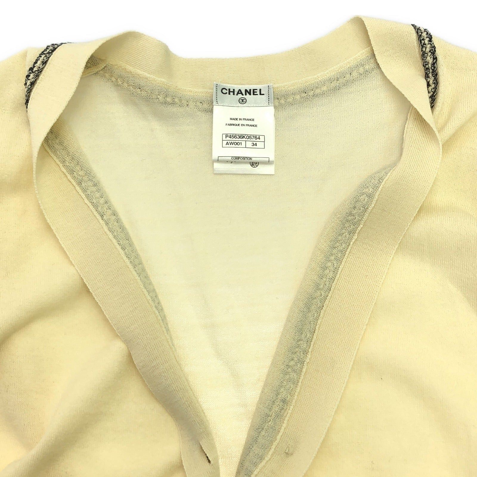 Chanel Chanel Cardigan Wool Ivory Size ONE SIZE - 9 Thumbnail