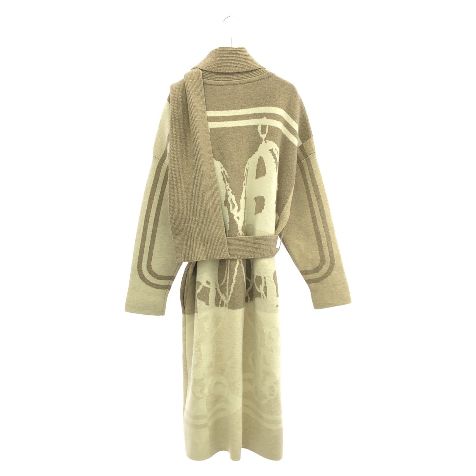 Hermes Hermes Cardigan Cashmere Beige Size ONE SIZE - 2 Thumbnail