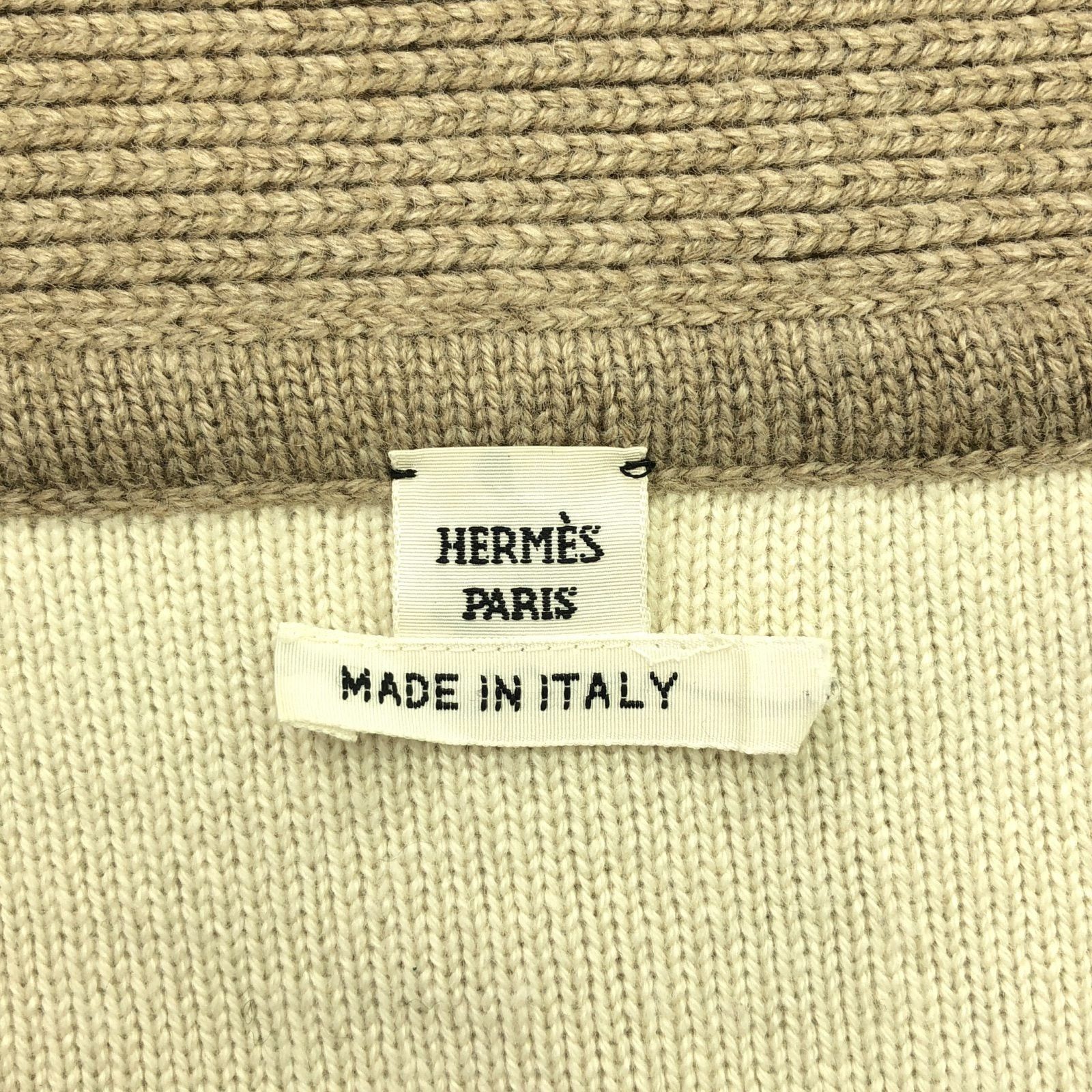 Hermes Hermes Cardigan Cashmere Beige Size ONE SIZE - 5 Thumbnail