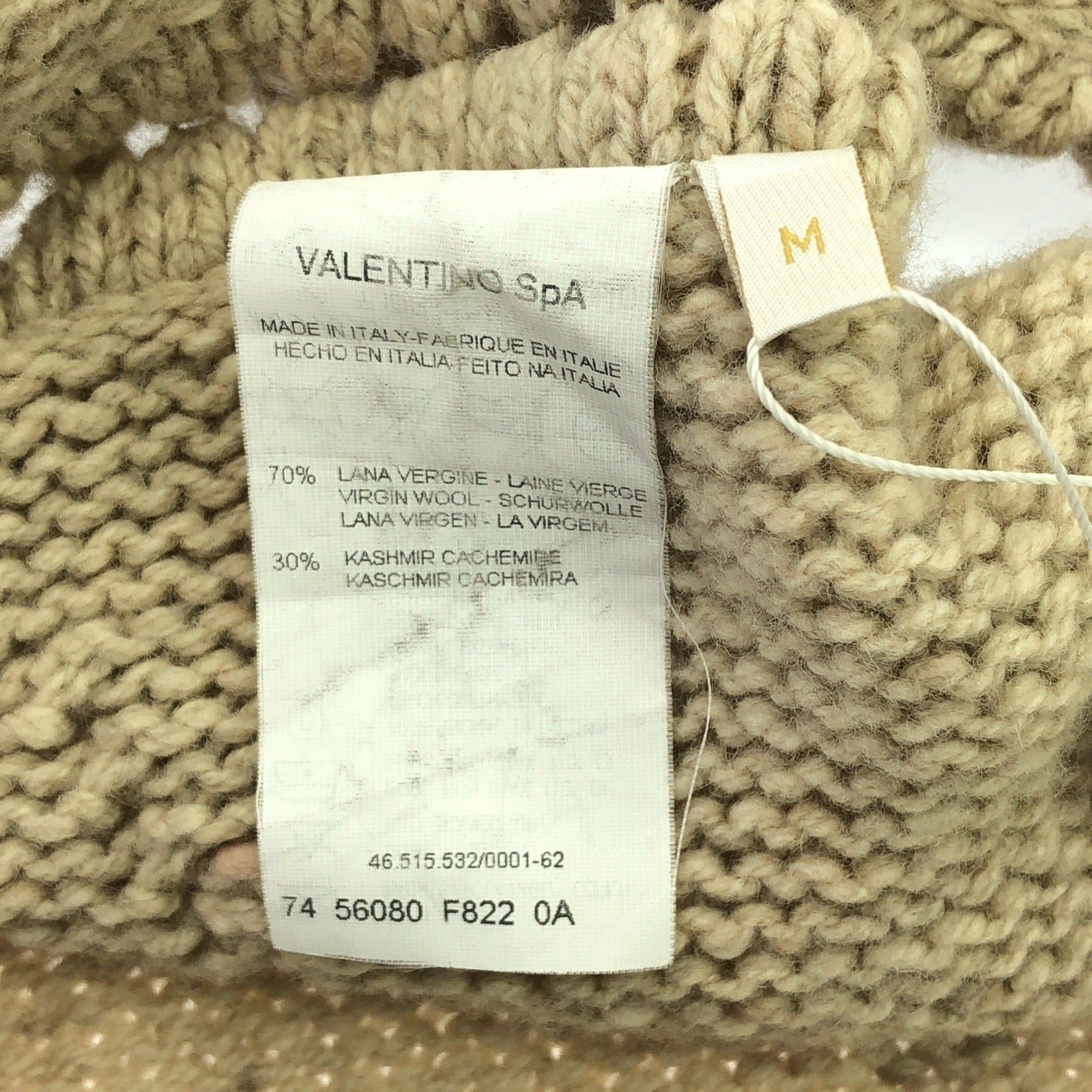 Valentino Valentino Poncho Wool Beige Size ONE SIZE - 6 Thumbnail