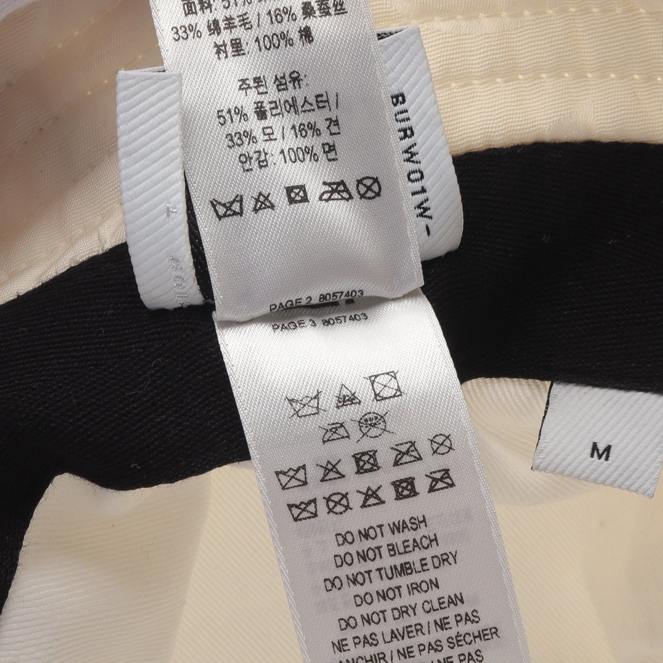 Burberry Burberry Bucket Hat Off White Size ONE SIZE - 6 Thumbnail