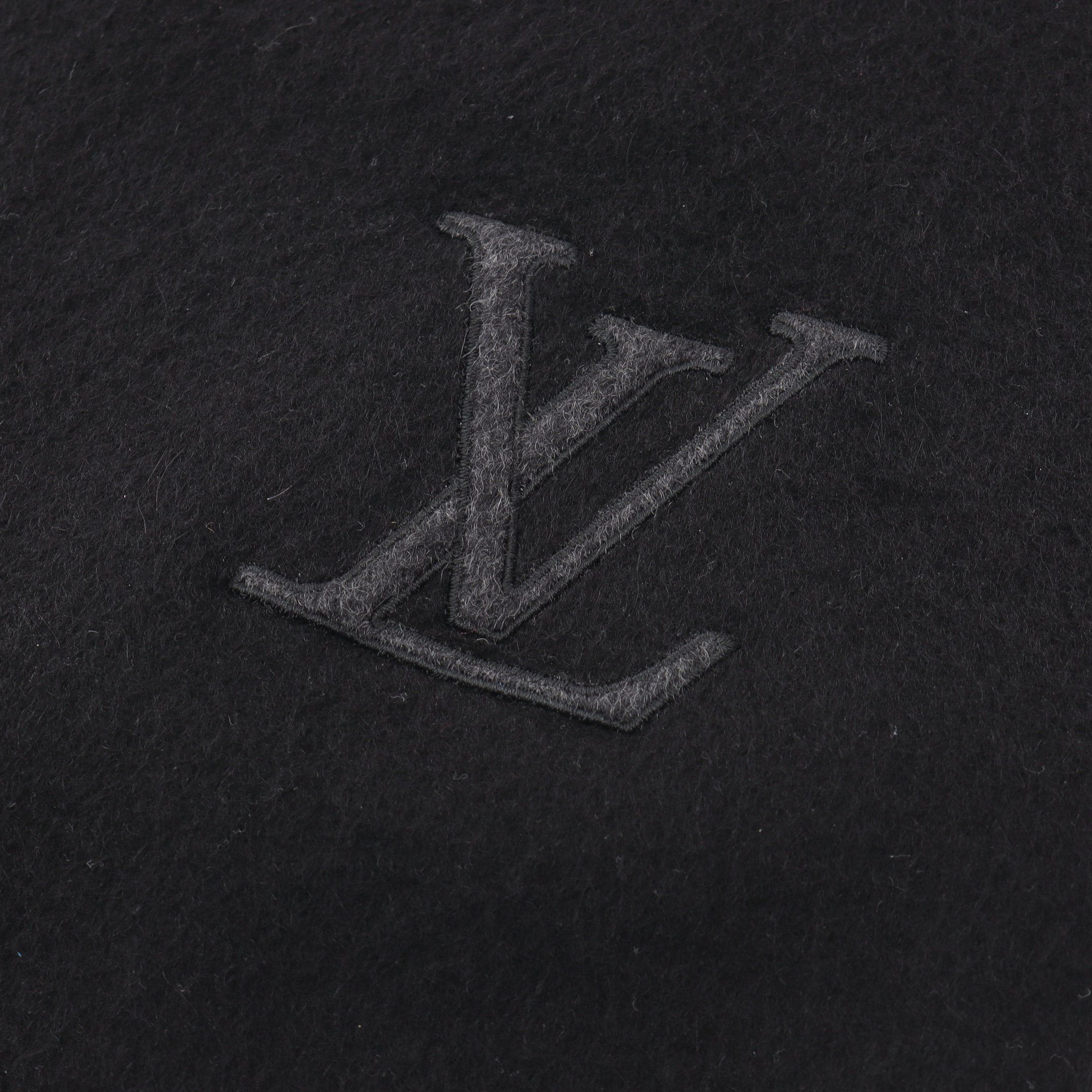 Louis Vuitton Louis Vuitton Logo Scarf Cashmere Black Size ONE SIZE - 3 Thumbnail