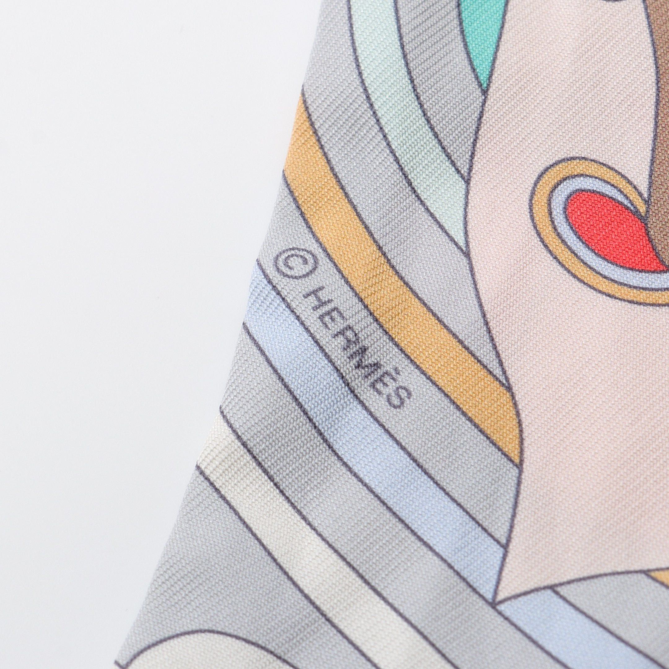 Hermes Hermes Twilly Carres Volants Ribbon Scarf Silk Light Pink Multicolor Size ONE SIZE - 2 Thumbnail