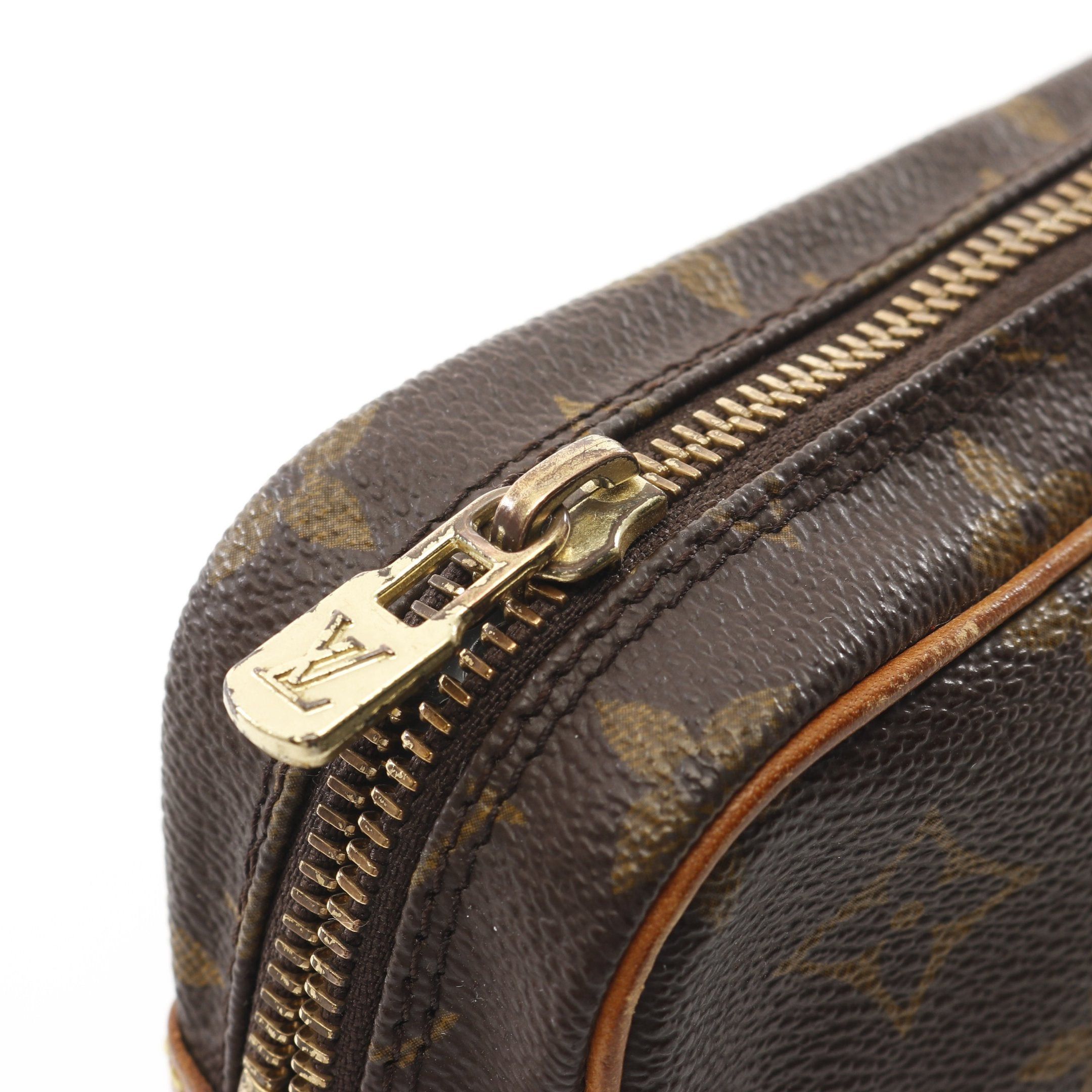 Louis Vuitton Louis Vuitton Marly Dragonne Pm Monogram Clutch Bag Second Leather Brown Size ONE SIZE - 9 Thumbnail