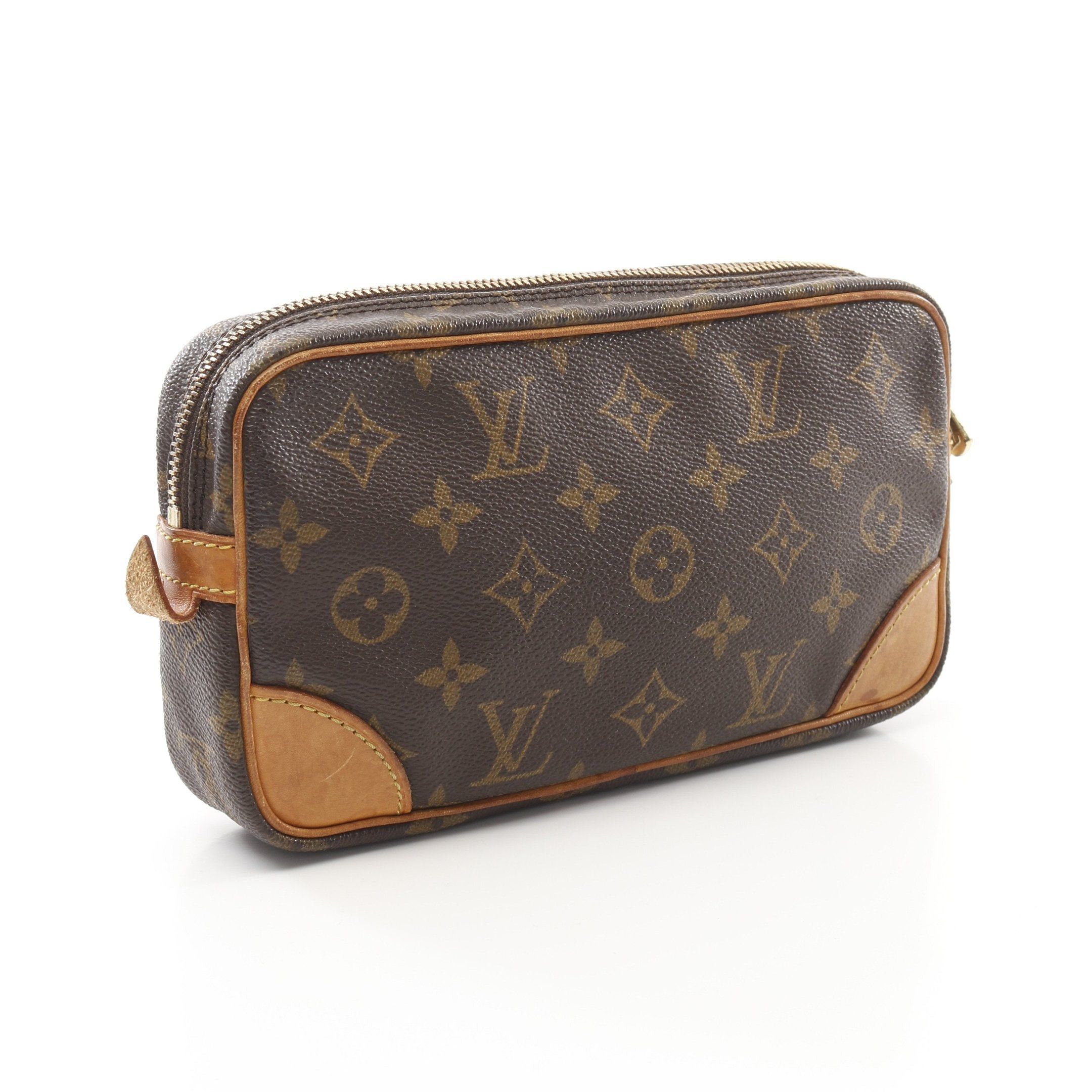 Louis Vuitton Louis Vuitton Marly Dragonne Pm Monogram Clutch Bag Second Leather Brown Size ONE SIZE - 2 Thumbnail