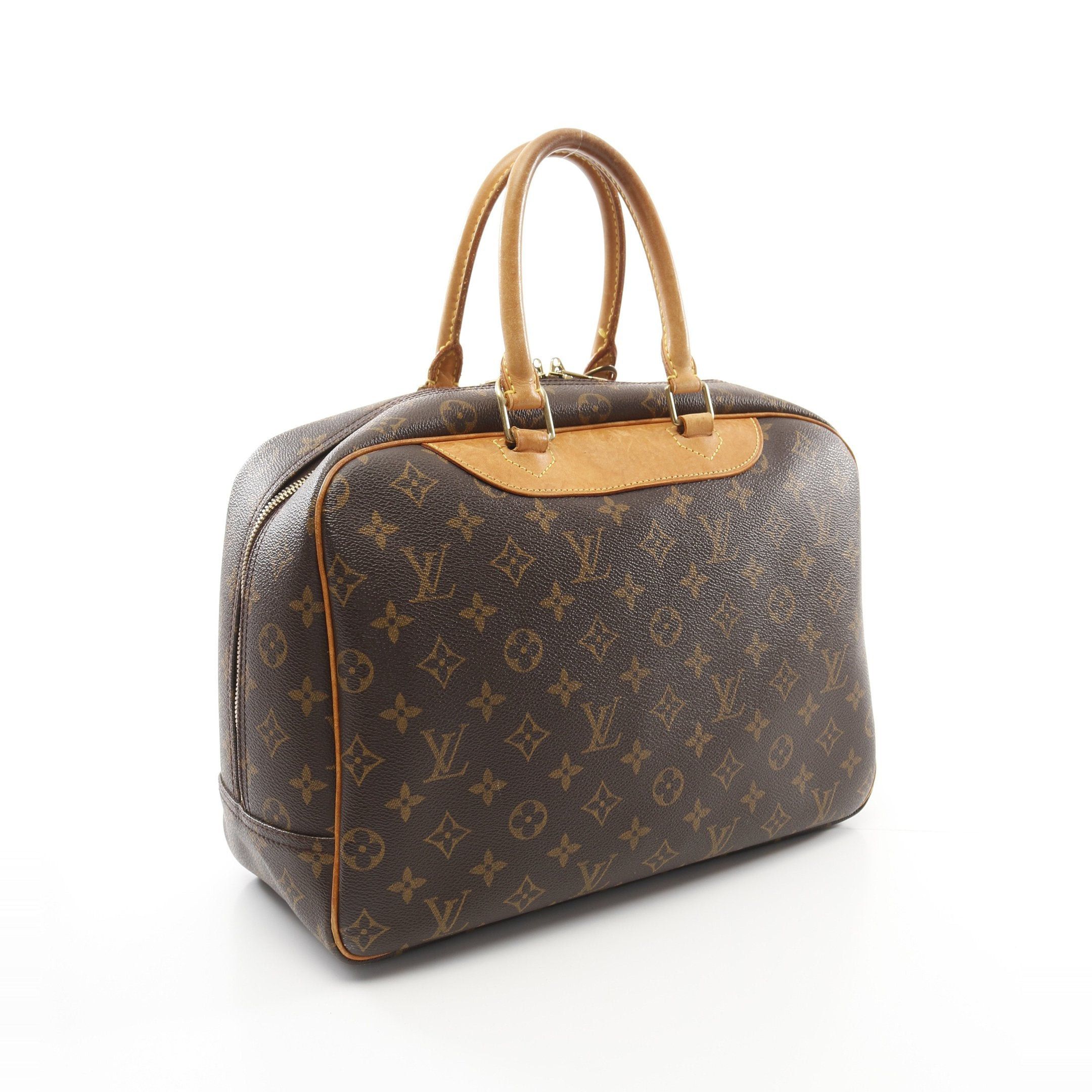 Louis Vuitton Louis Vuitton Deauville Bowling Vanity Monogram Handbag Leather Brown Size ONE SIZE - 2 Thumbnail