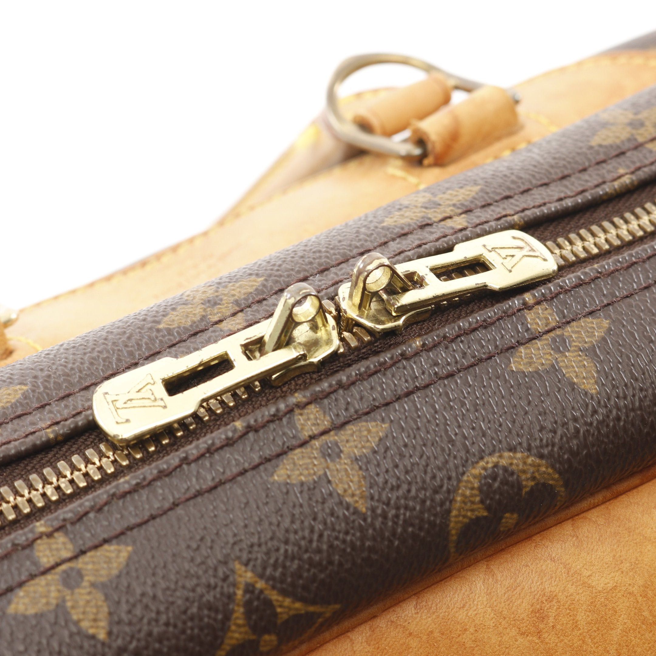 Louis Vuitton Louis Vuitton Deauville Bowling Vanity Monogram Handbag Leather Brown Size ONE SIZE - 10 Thumbnail