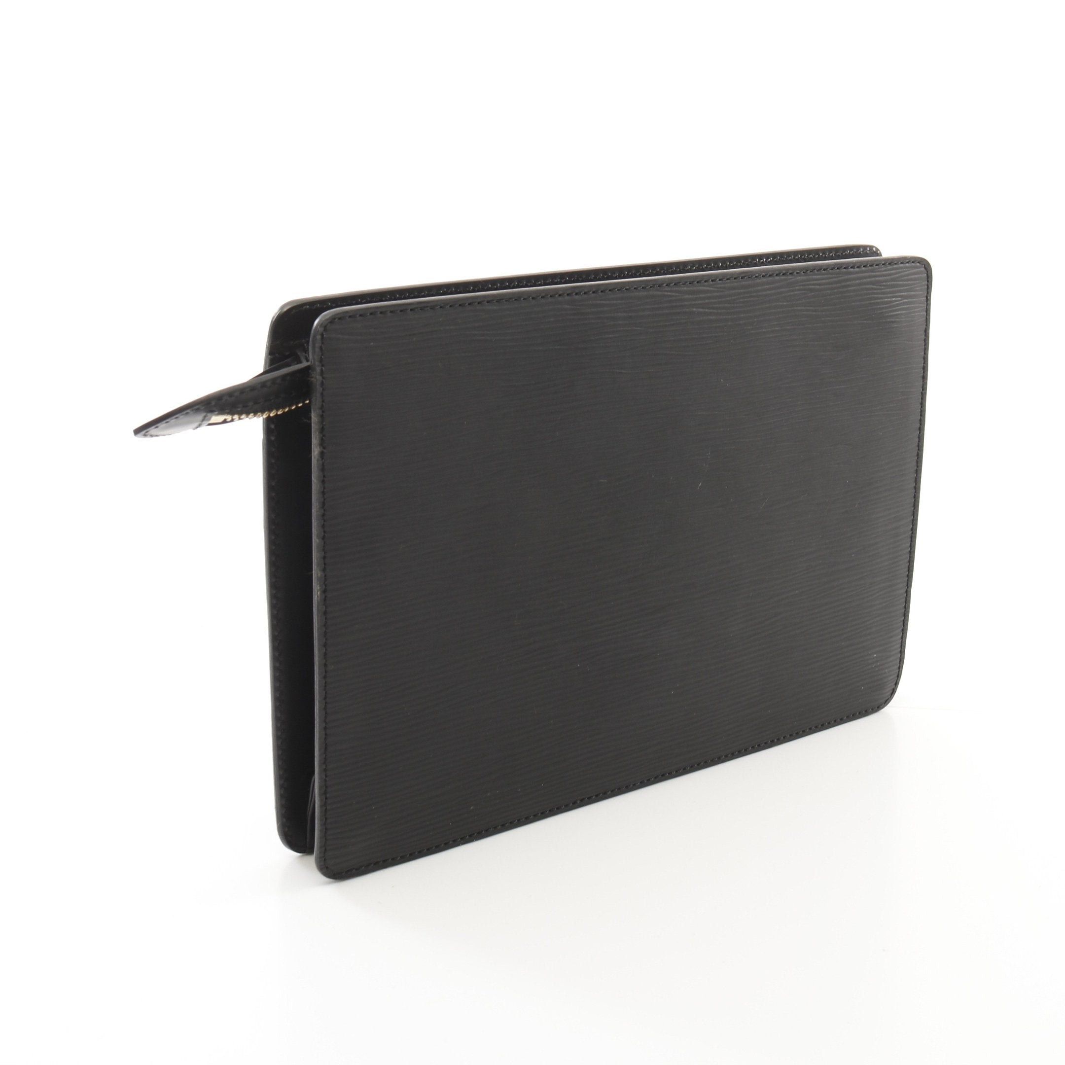 Louis Vuitton Louis Vuitton Pochette Om Epi Noir Clutch Bag Leather Black Size ONE SIZE - 2 Thumbnail