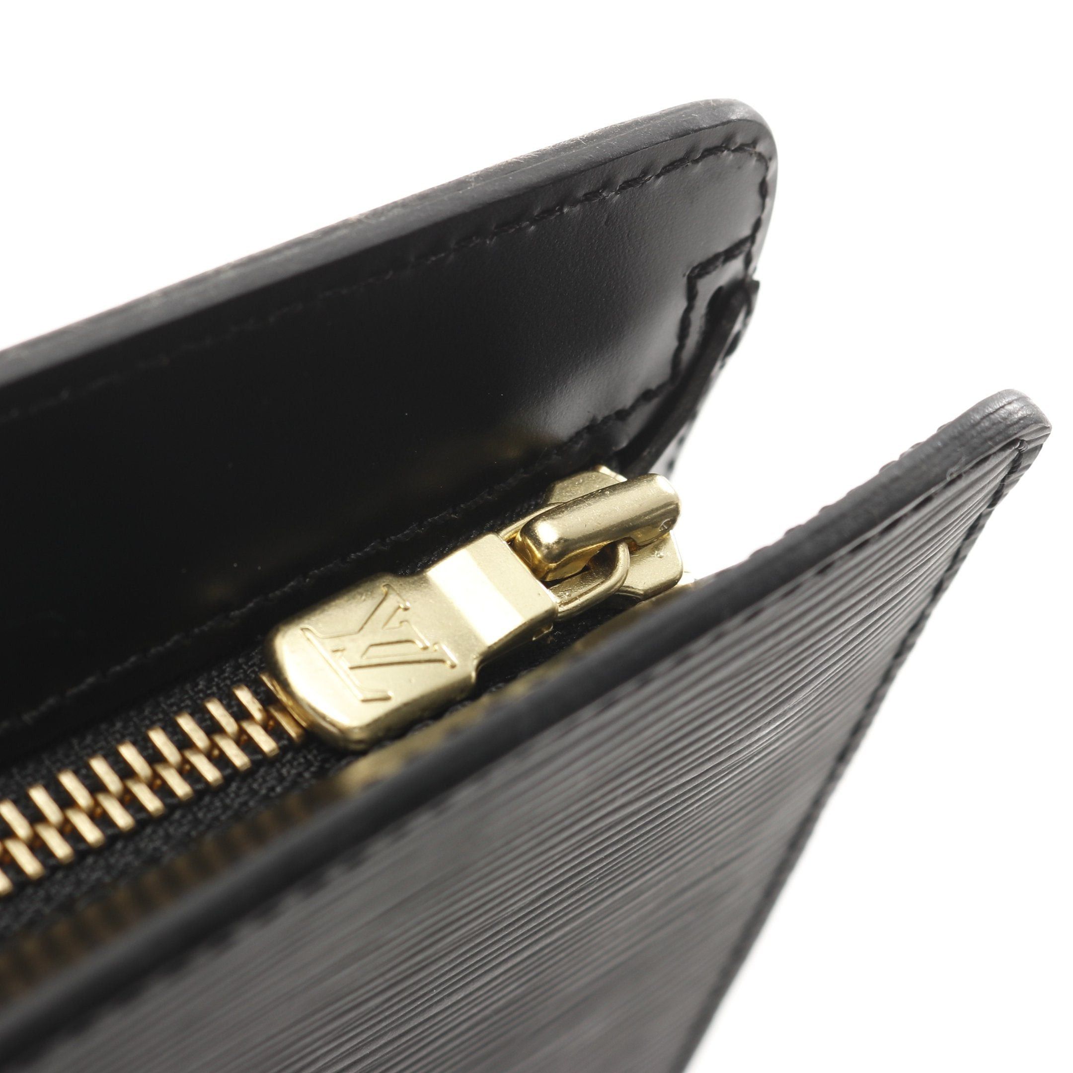 Louis Vuitton Louis Vuitton Pochette Om Epi Noir Clutch Bag Leather Black Size ONE SIZE - 7 Thumbnail